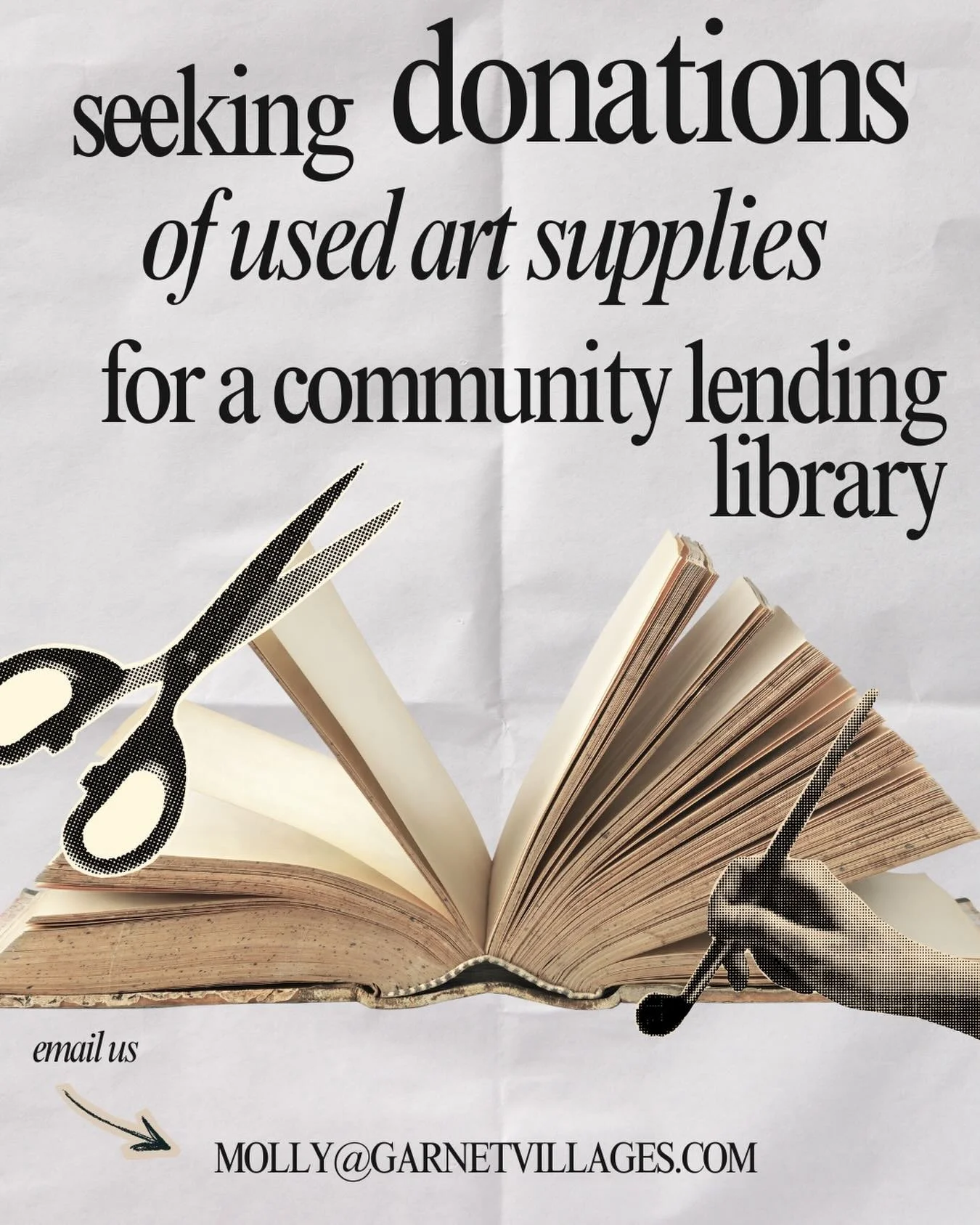 Do you have used art supplies that are looking for a new home? Consider donating them to our lending library! 

Once launched community members will be able to &ldquo;check out&rdquo; materials to use for free. Perfect for experimenting with new medi