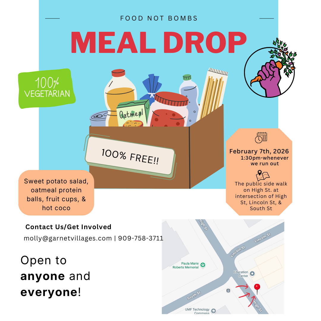February Food Not Bomb Drop