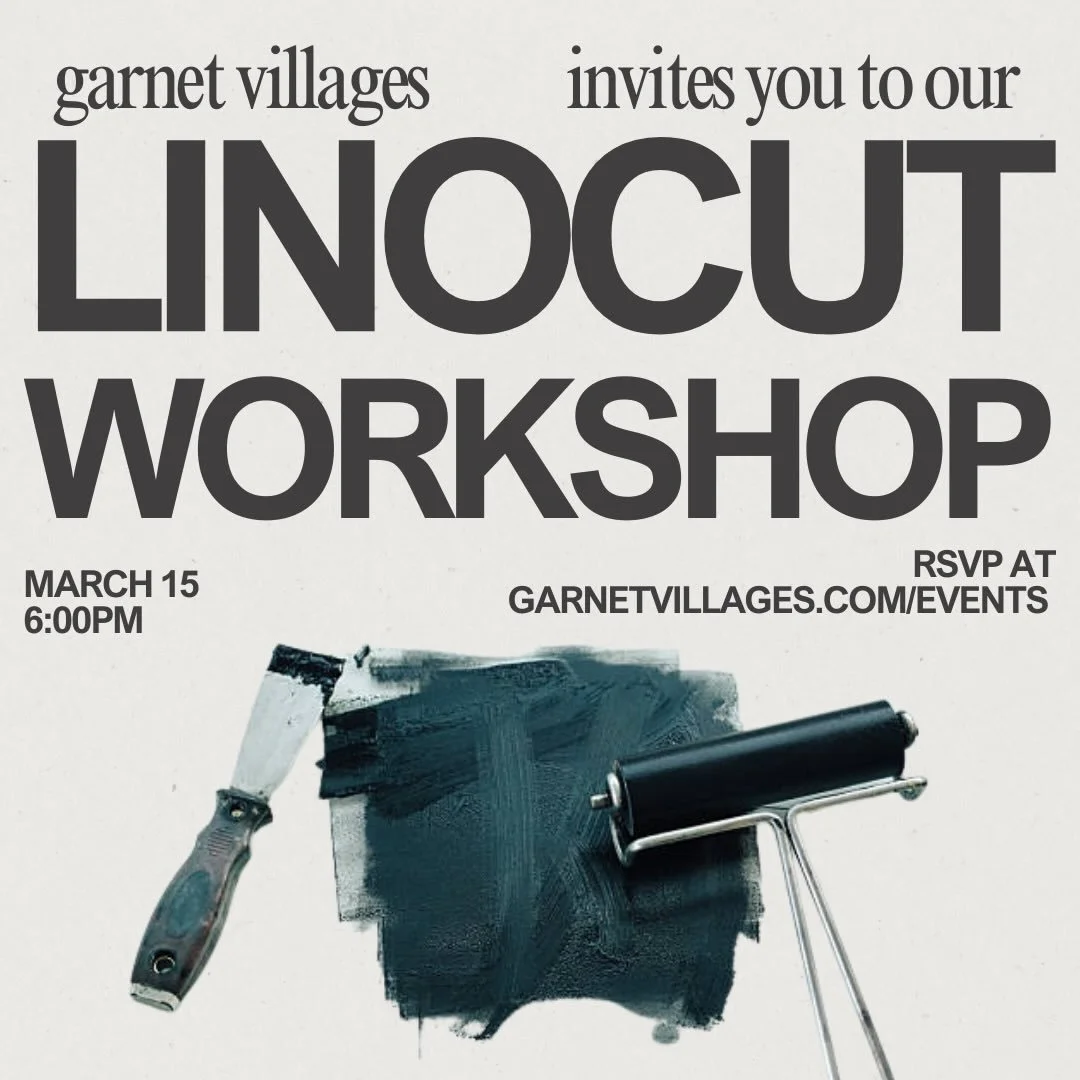 Come hang with the village and learn the fundamentals of relief printing on March 15th! No experience necessary, this workshop is perfect for beginners. You get to leave with the block you created, a patch, and a print. You can find more information 