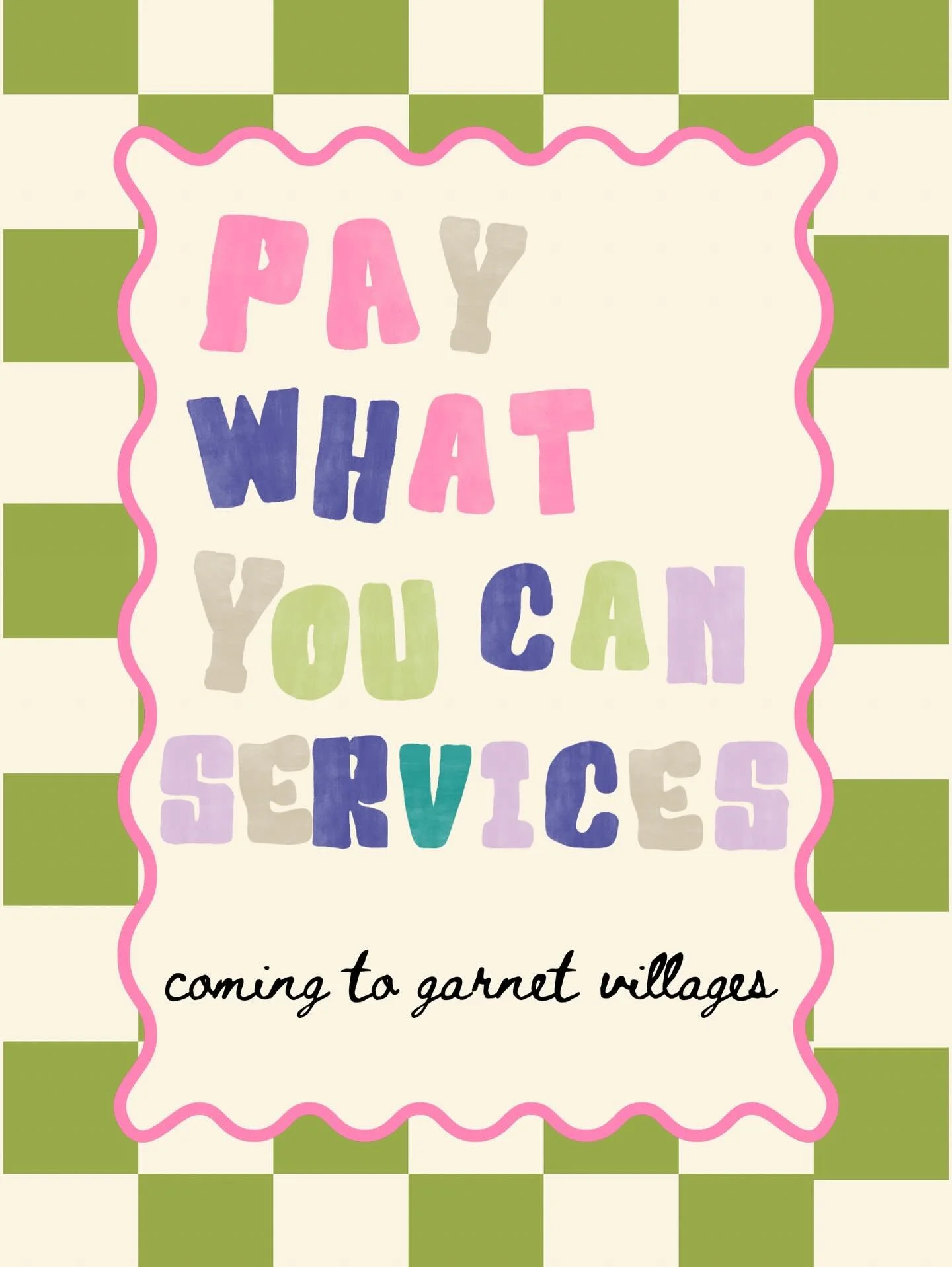 Garnet Villages is thrilled to announce a new pay-what-you-can program! Our residents are offering a variety of services&mdash; car rides, small carpentry &amp; repair work, art lessons, reiki, &amp; guided nature walks. This is a great opportunity t