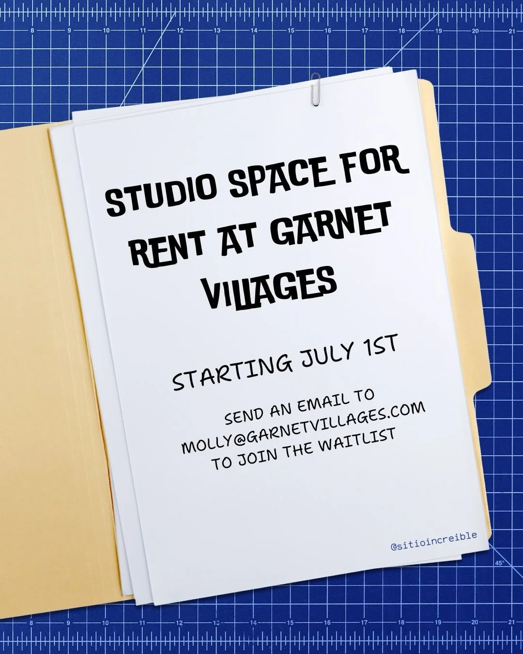I am very pleased to announce that starting July 1st Garnet Villages will be opening our community studio space! This will be a great space to learn and collaborate. Your membership will not only grant you access to the space but also a plethora of t