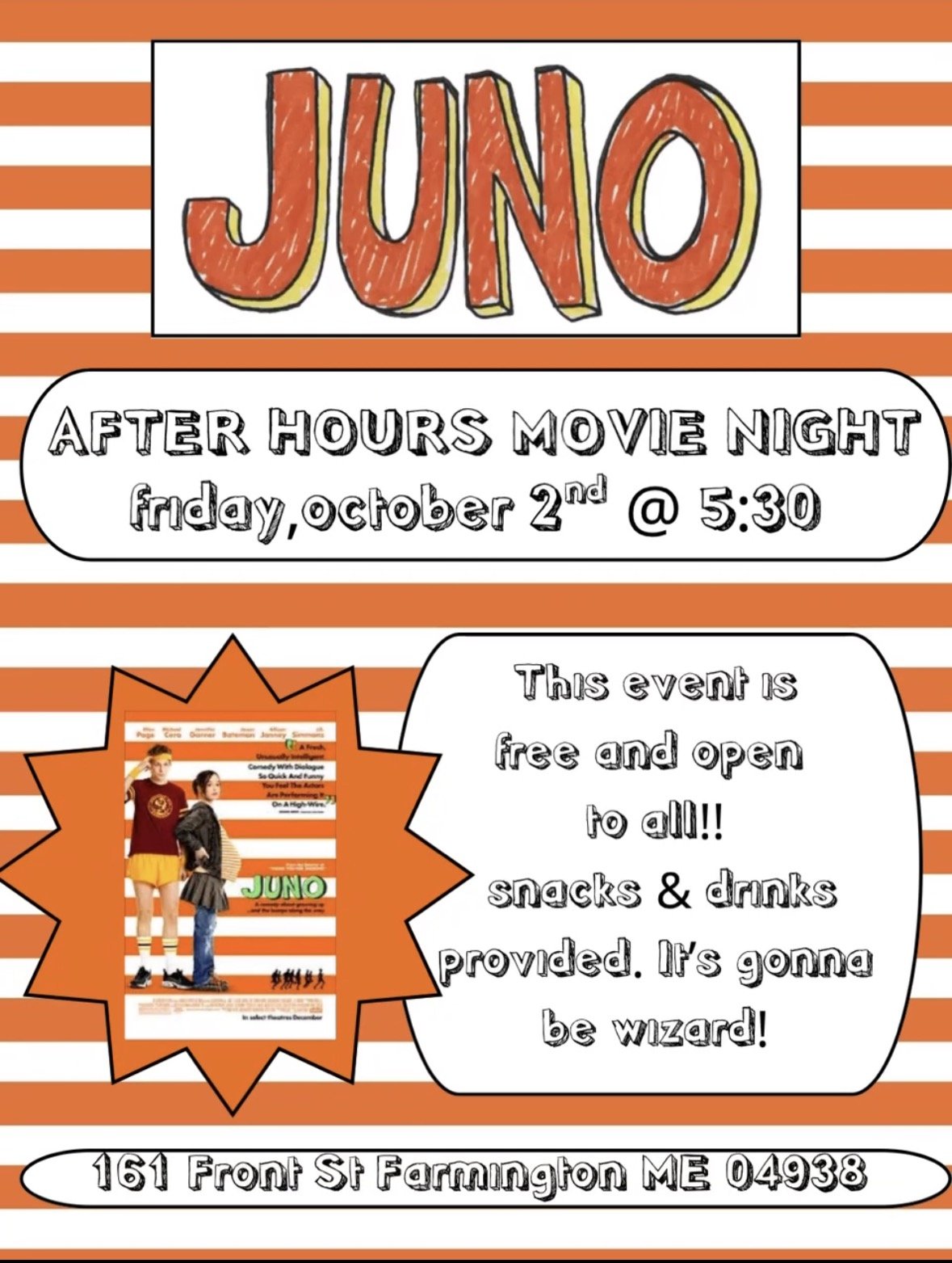 After Hours Movie Night - Juno
