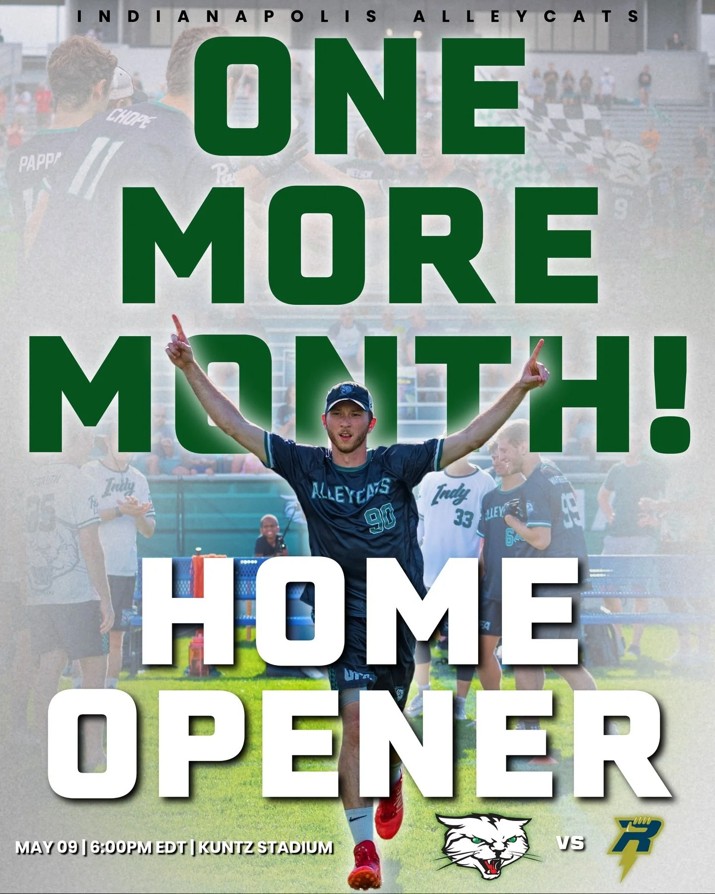 We are only 1 MONTH away from our home opener! Join us May 9th, at 6PM, to kick-off our season at Kuntz Stadium! Tickets are available now, visit the link in our bio! #defendthealley