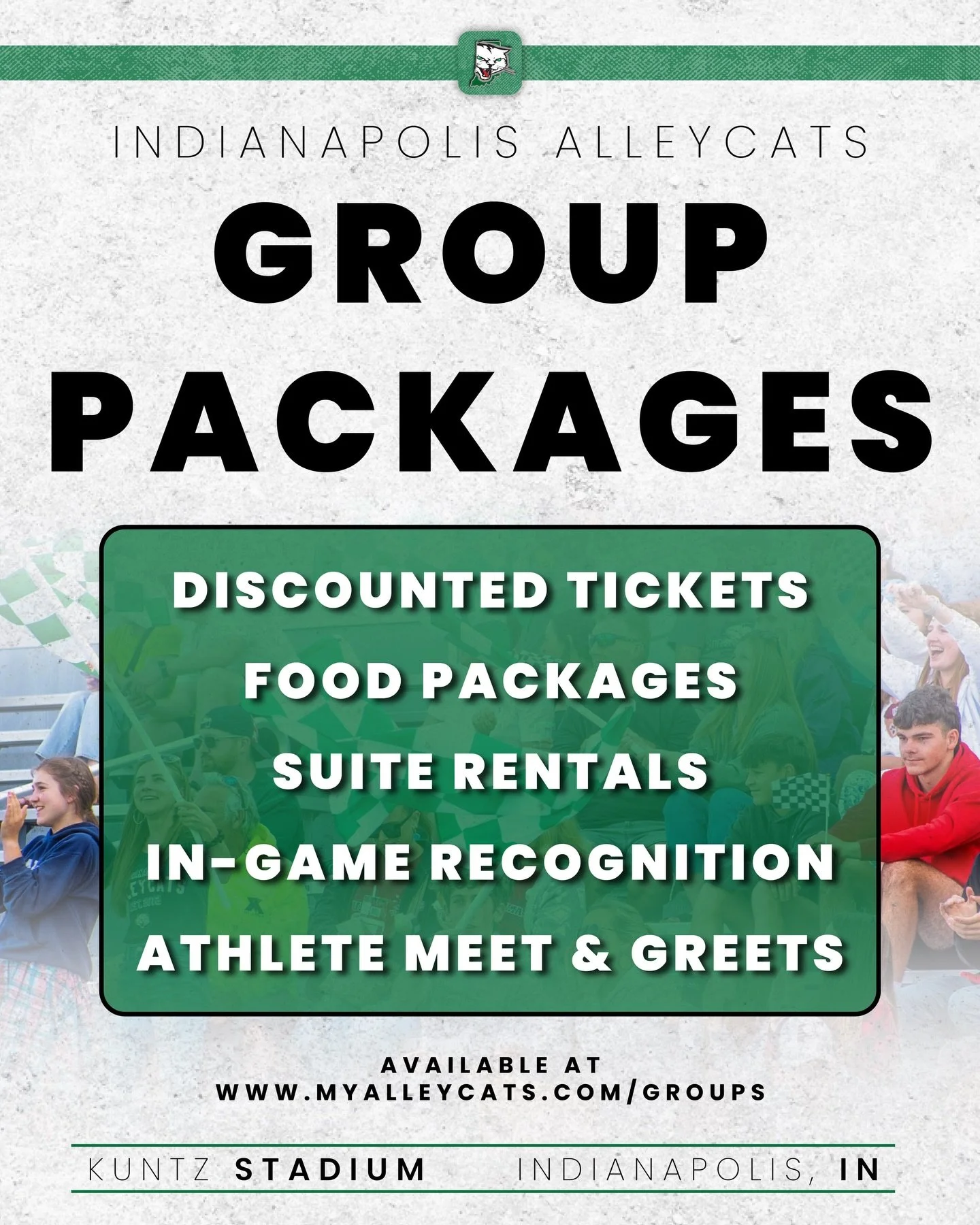 Looking for the perfect group outing in Indy this summer? We&rsquo;ve got you covered! 🐾🥏

From company nights to birthday parties to youth teams and more, Indianapolis Alleycats group packages bring the fun.

🎟️ Special group pricing
🍽️ Food opt