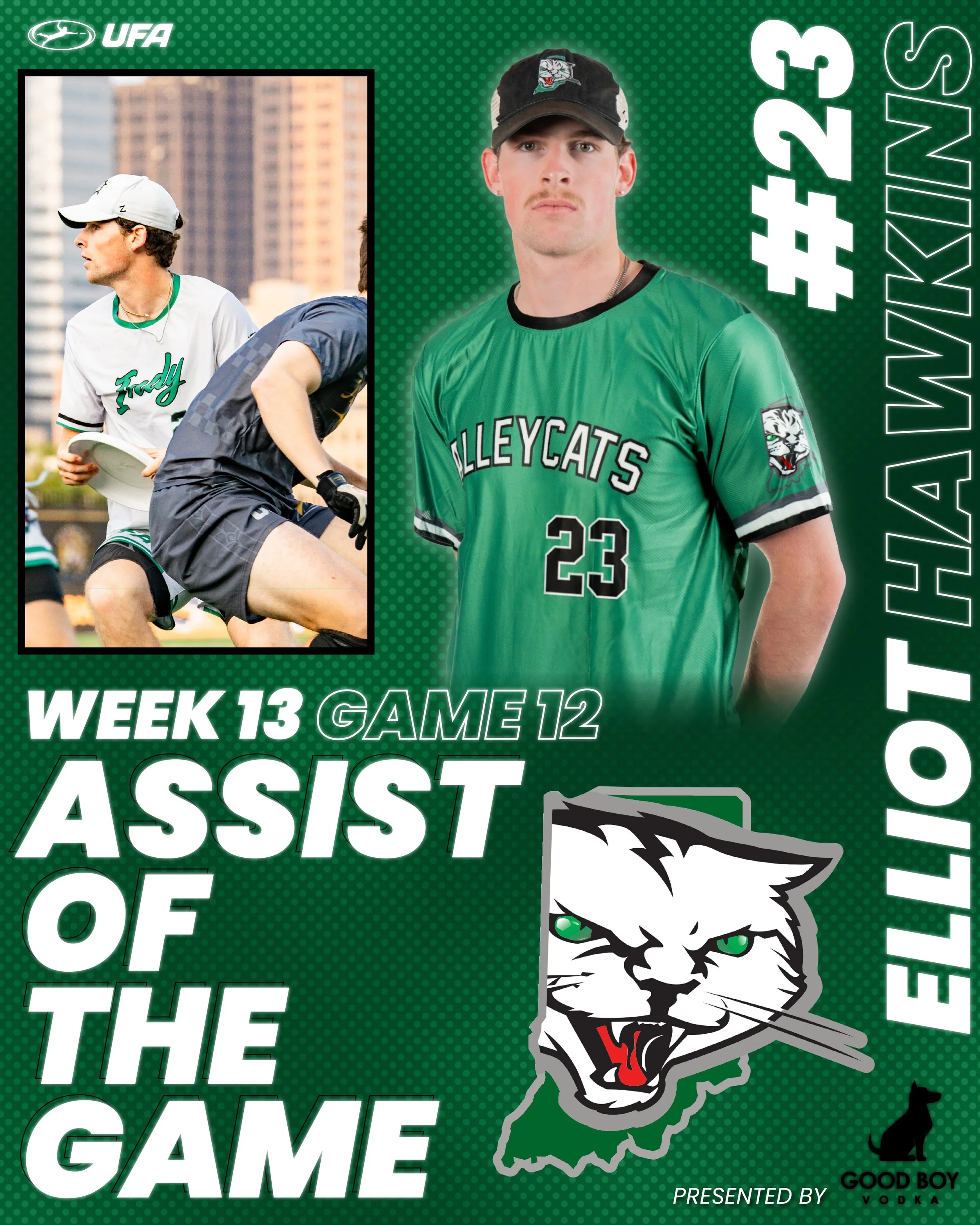 While we are at it, we might as well highlight another one of Elliot Hawkins many assists this year! Changes direction, throws the fake, and delivers a slick lefty to Cameron Brock. Enough for the Game 12 Assist of the Game. 🥏

--
Presented by @good