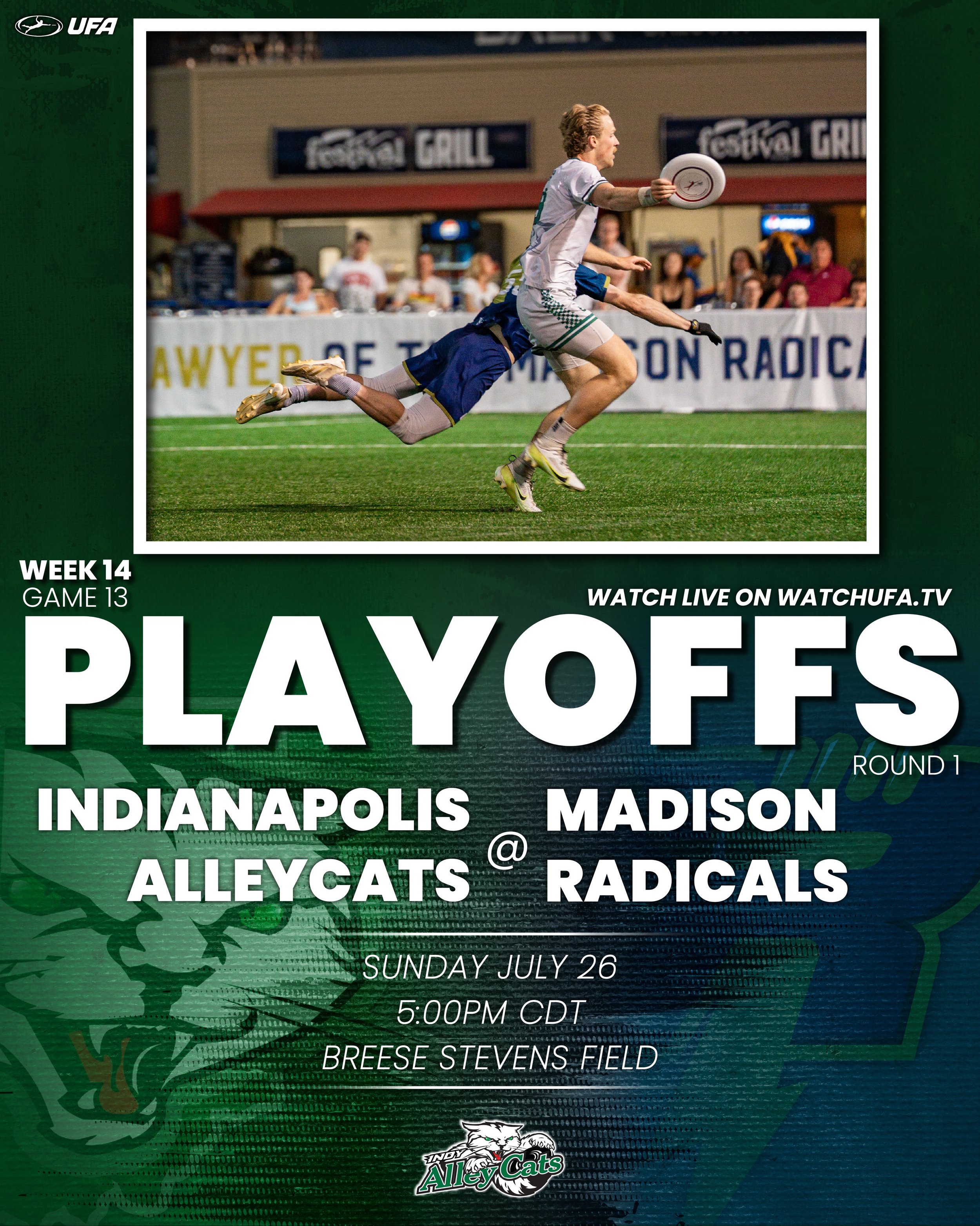 The road to Breese Steven Field starts at Breese Steven Field. Playoffs Round 1 in Madison. See you Sunday.