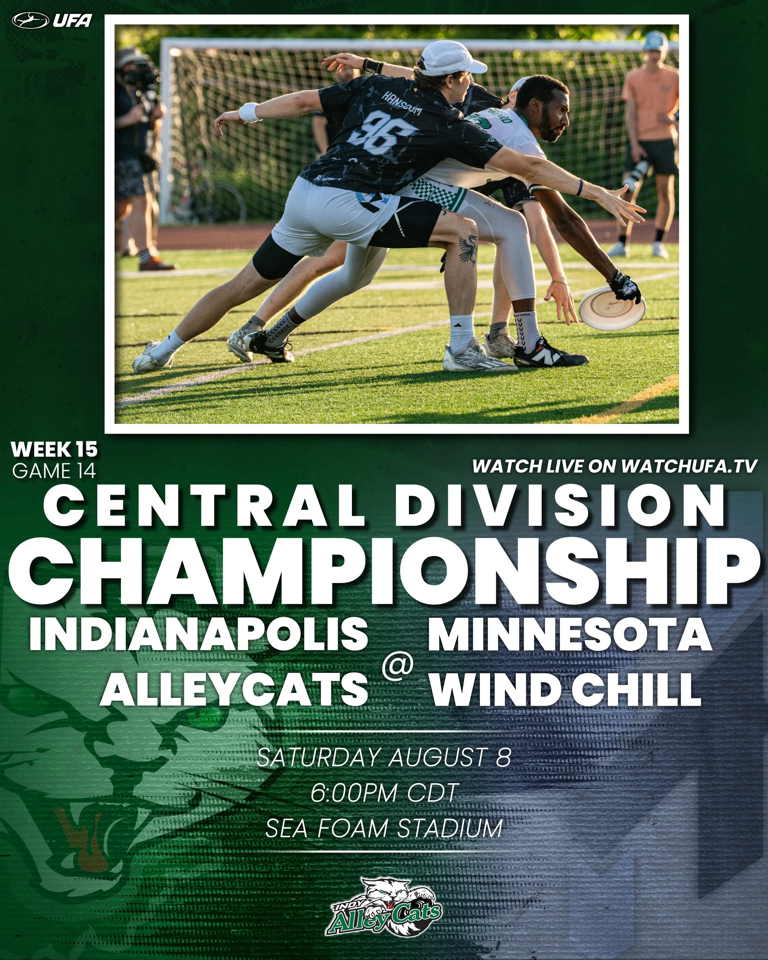 The hunt continues Saturday. The Central Division Championship at Sea Foam! #ufaplayoffs26