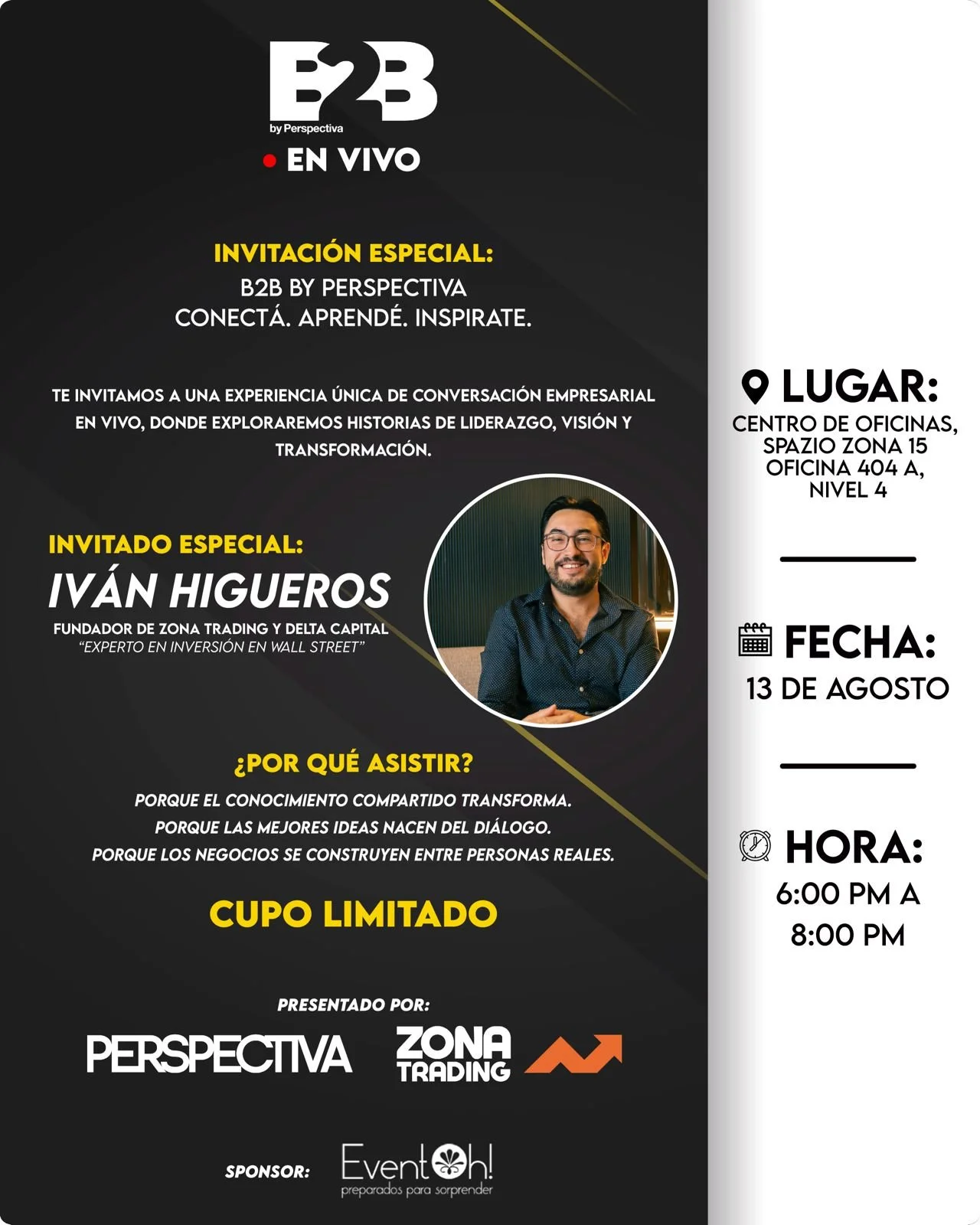 🎙 B2B by Perspectiva - EN VIVO. Un encuentro de líderes, ideas y conexiones reales.