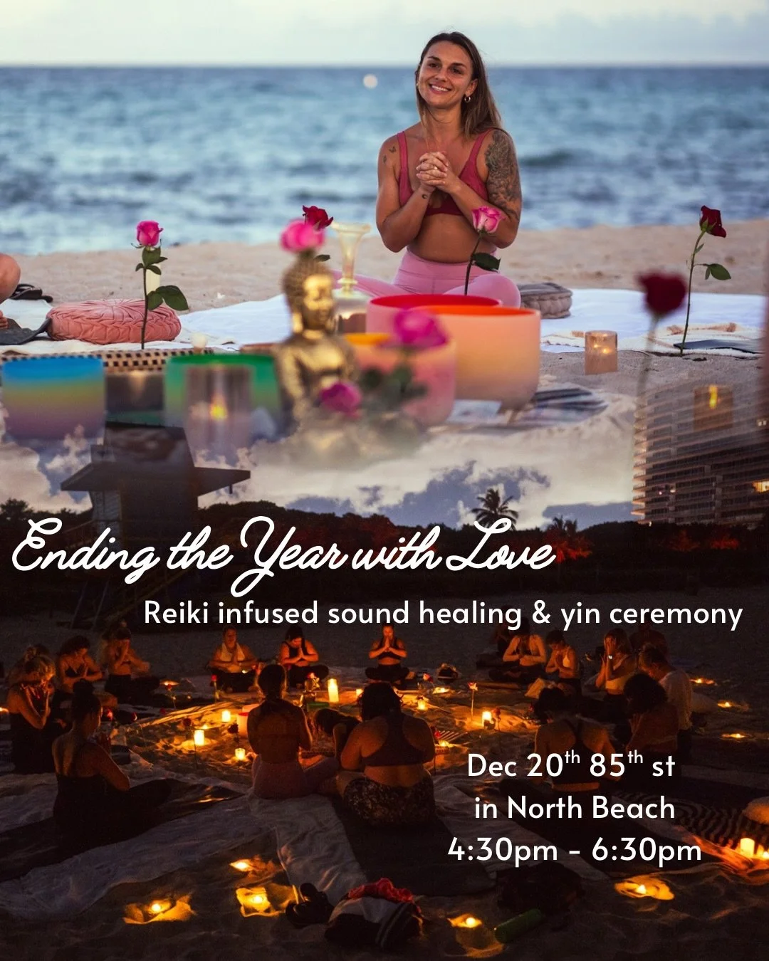 Ending the year with love ✨

A sunset reiki-infused yin &amp; sound healing ceremony to gently close the year with presence, gratitude, and intention.

We&rsquo;ll gather in silence, breathe, reflect, release what no longer needs to be carried, and o