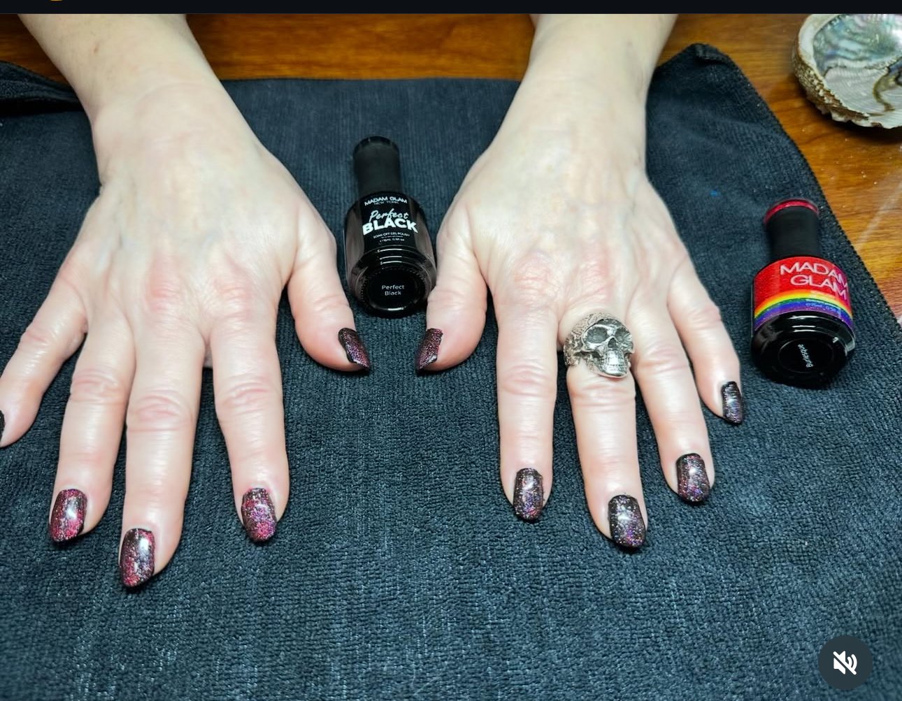 MG Layered black and Red Glitter!