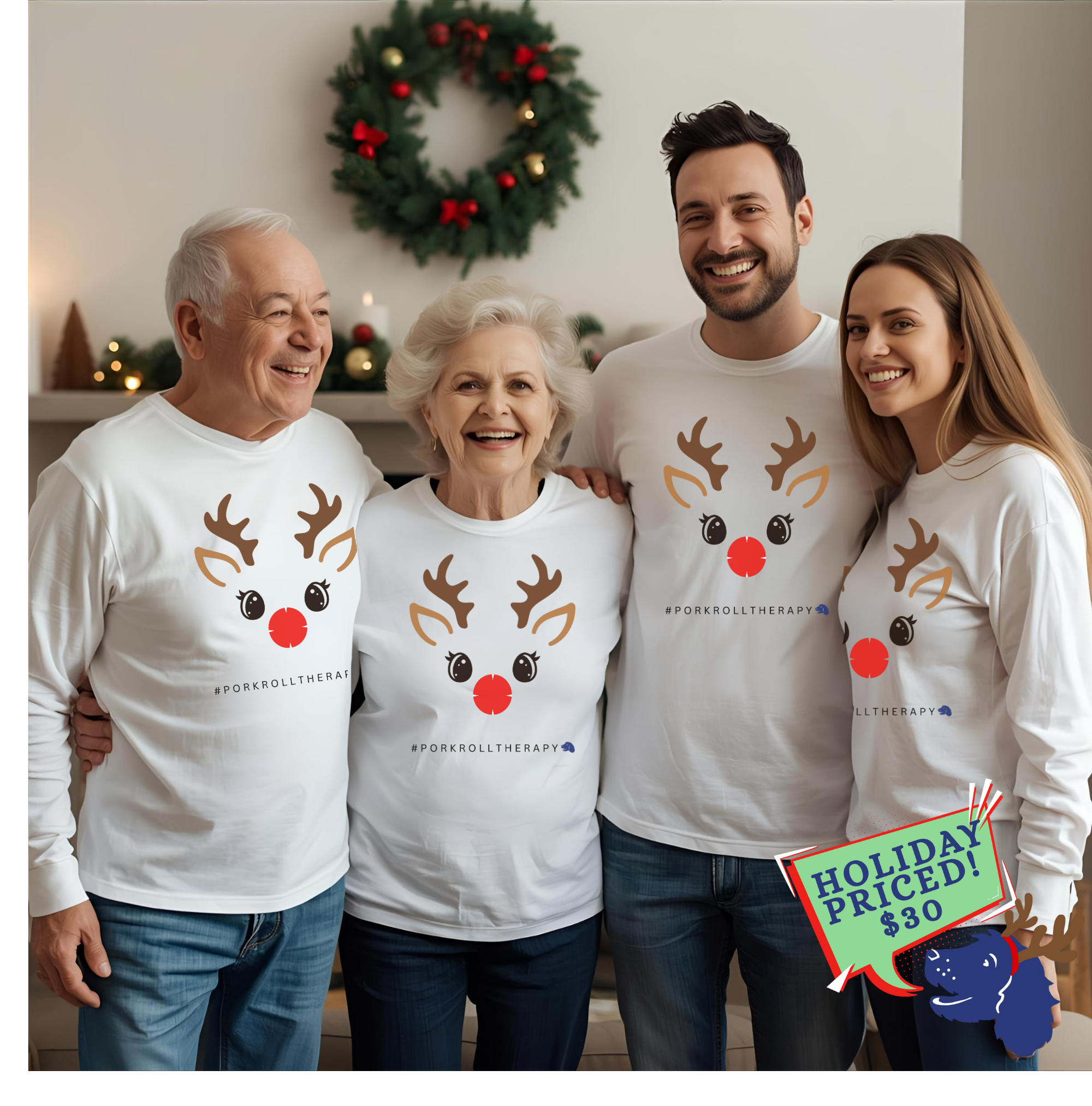 Rudolph Loves Pork Roll Long Sleeve Tee