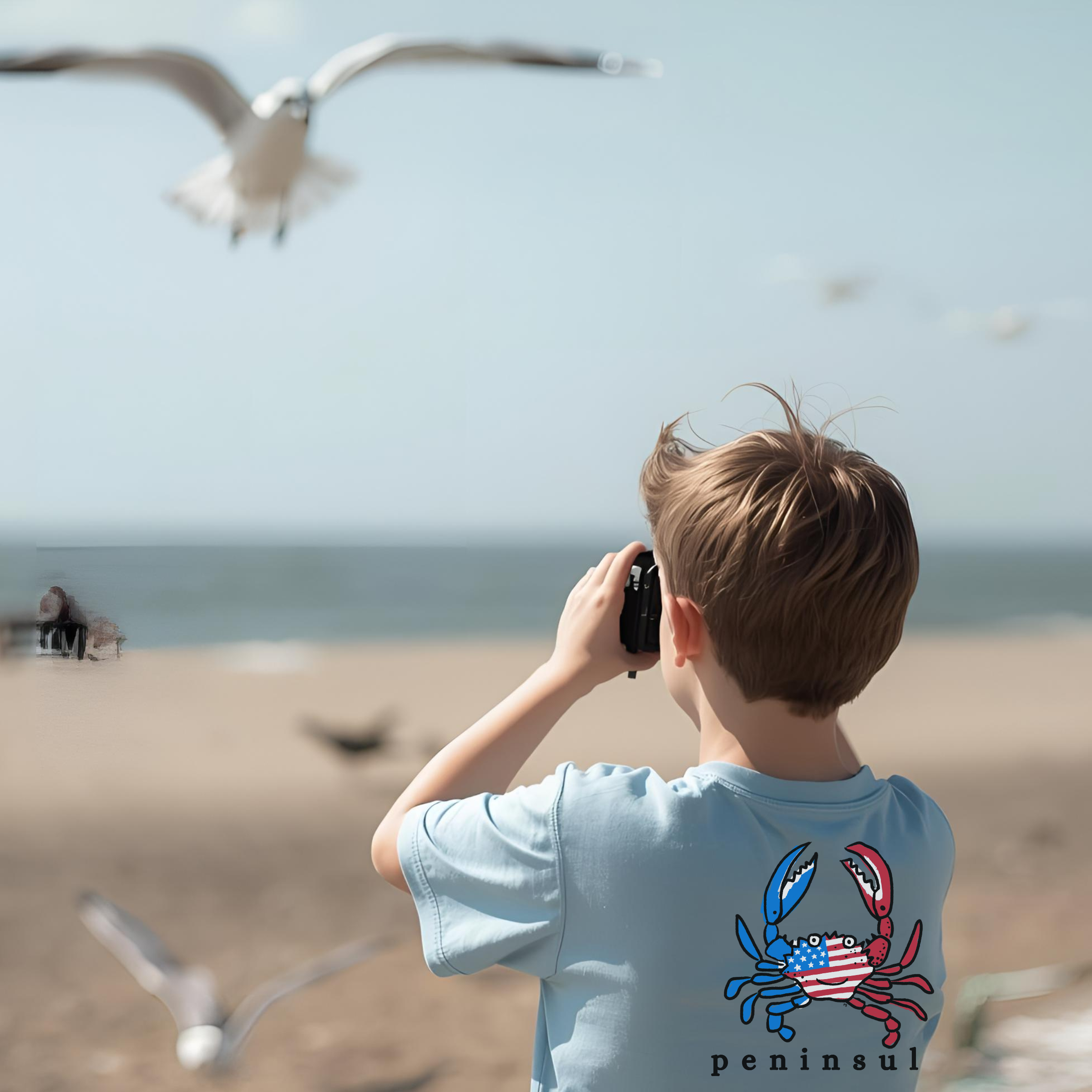 Stars and Stripes Crab Youth Tee