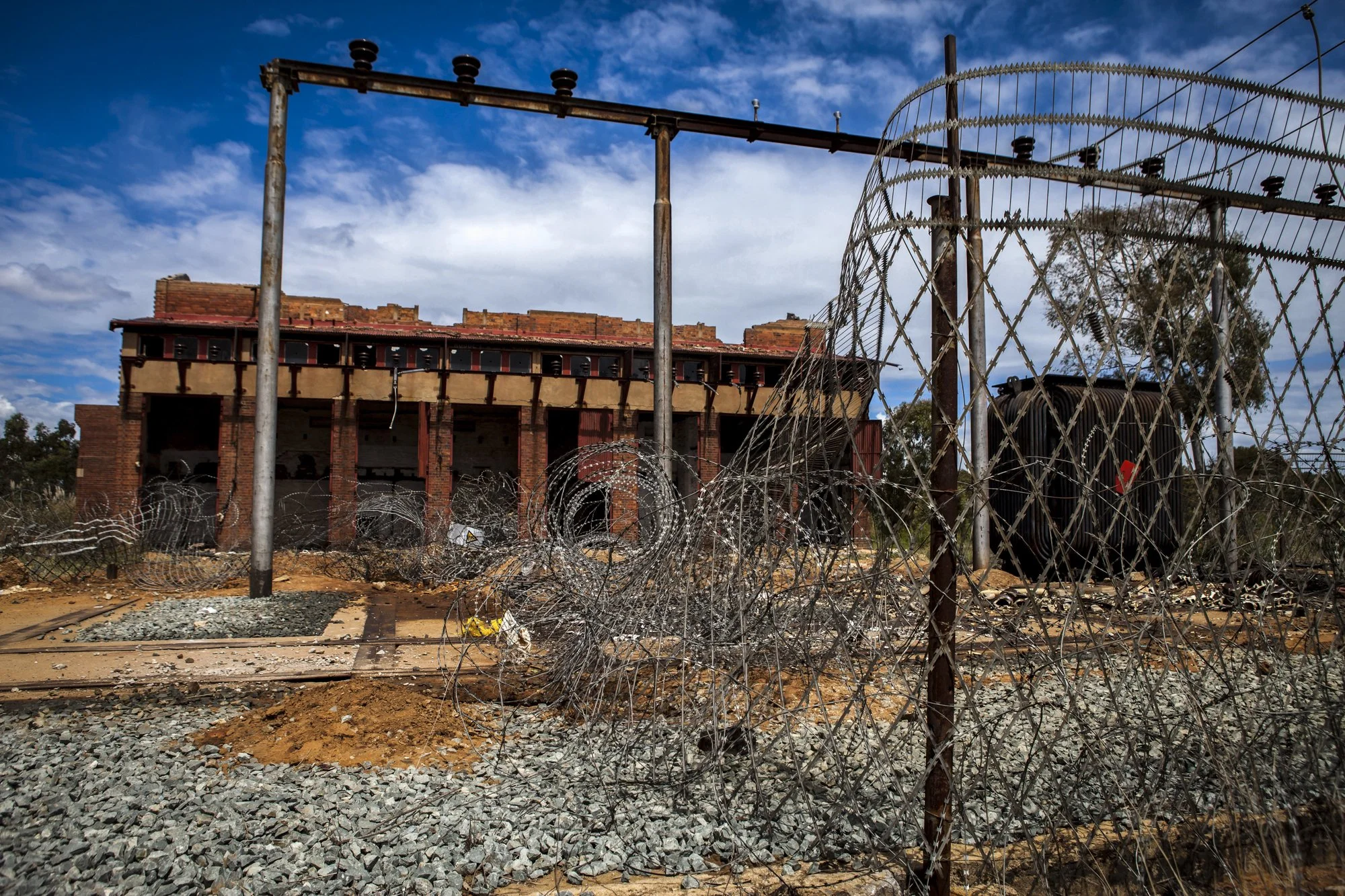 Durban Deep’s gutted substation sits in ruins just days after being stripped for its valuable copper and metal. Like many of South Africa’s abandoned gold mines, the site is a stark relic of the apartheid-era industry that once powered Johannesburg’s