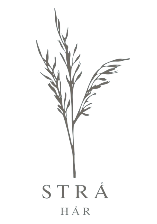 Graphic of a sprig of rosemary above the words "STRÅ HAR" in stylized font.