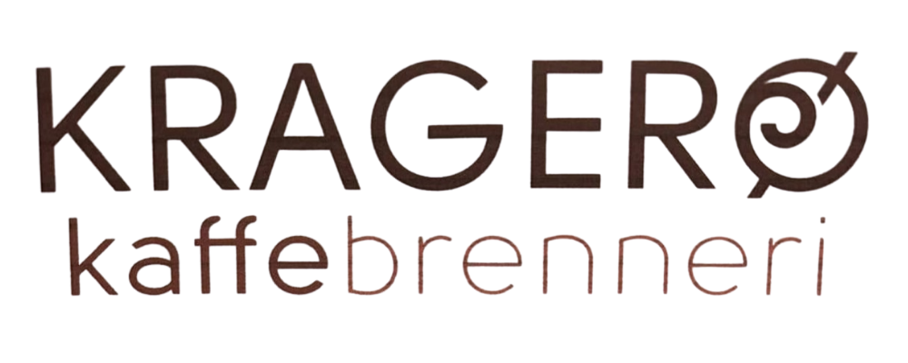 Stylized text with the words 'KRAGERO' and 'kafe' in bold, dark letters, with a circular arrow around the letter 'O', against a transparent background.