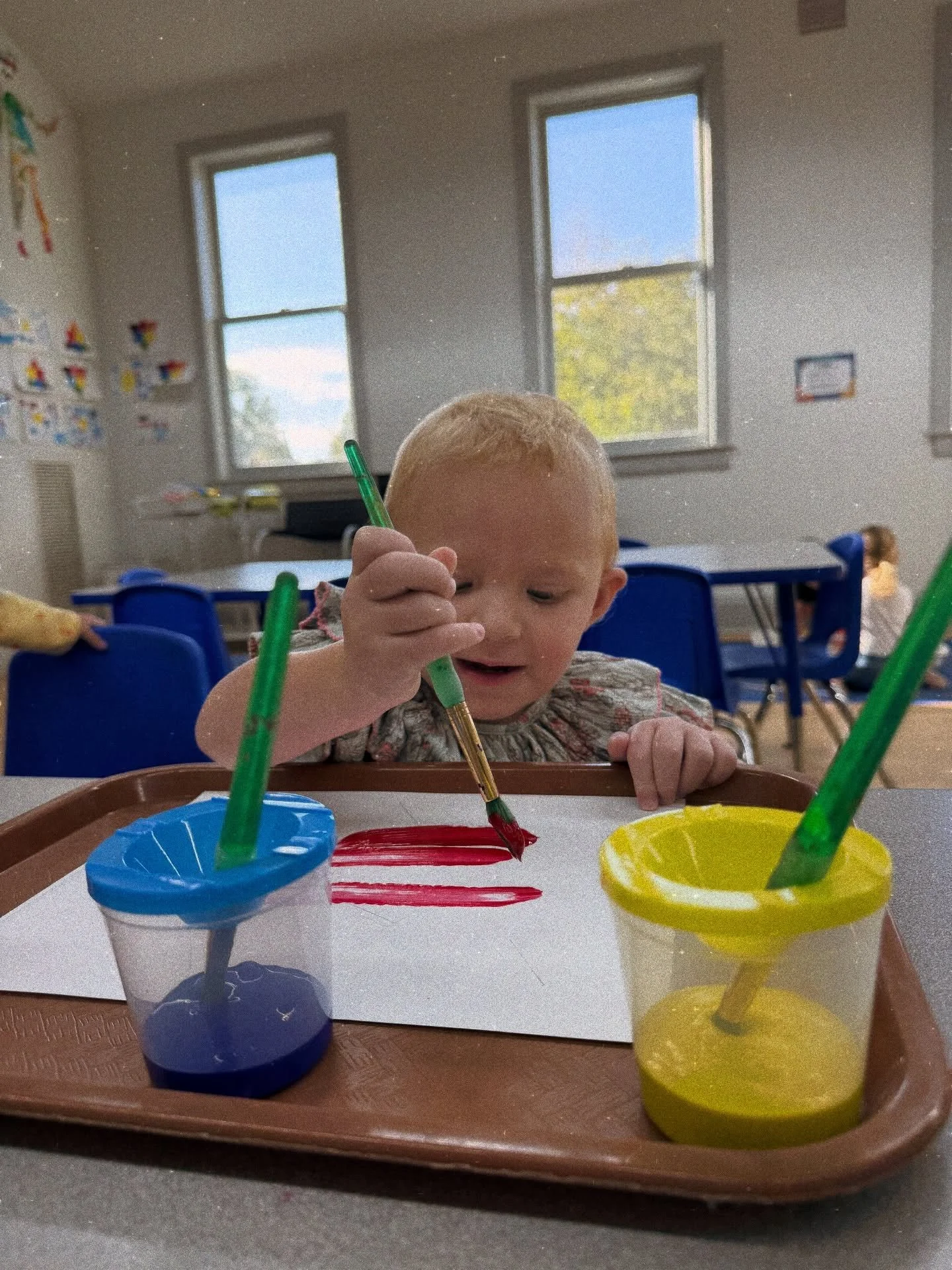 My breastfed-to-sleep, co-slept, rocked-for-hours, velcro-baby-turned-toddler walked into &ldquo;school&rdquo; today, gave me a hug and a kiss, and just&hellip; went.

No tears.
No clinging.
No looking back.

This same little girl who used to scream 