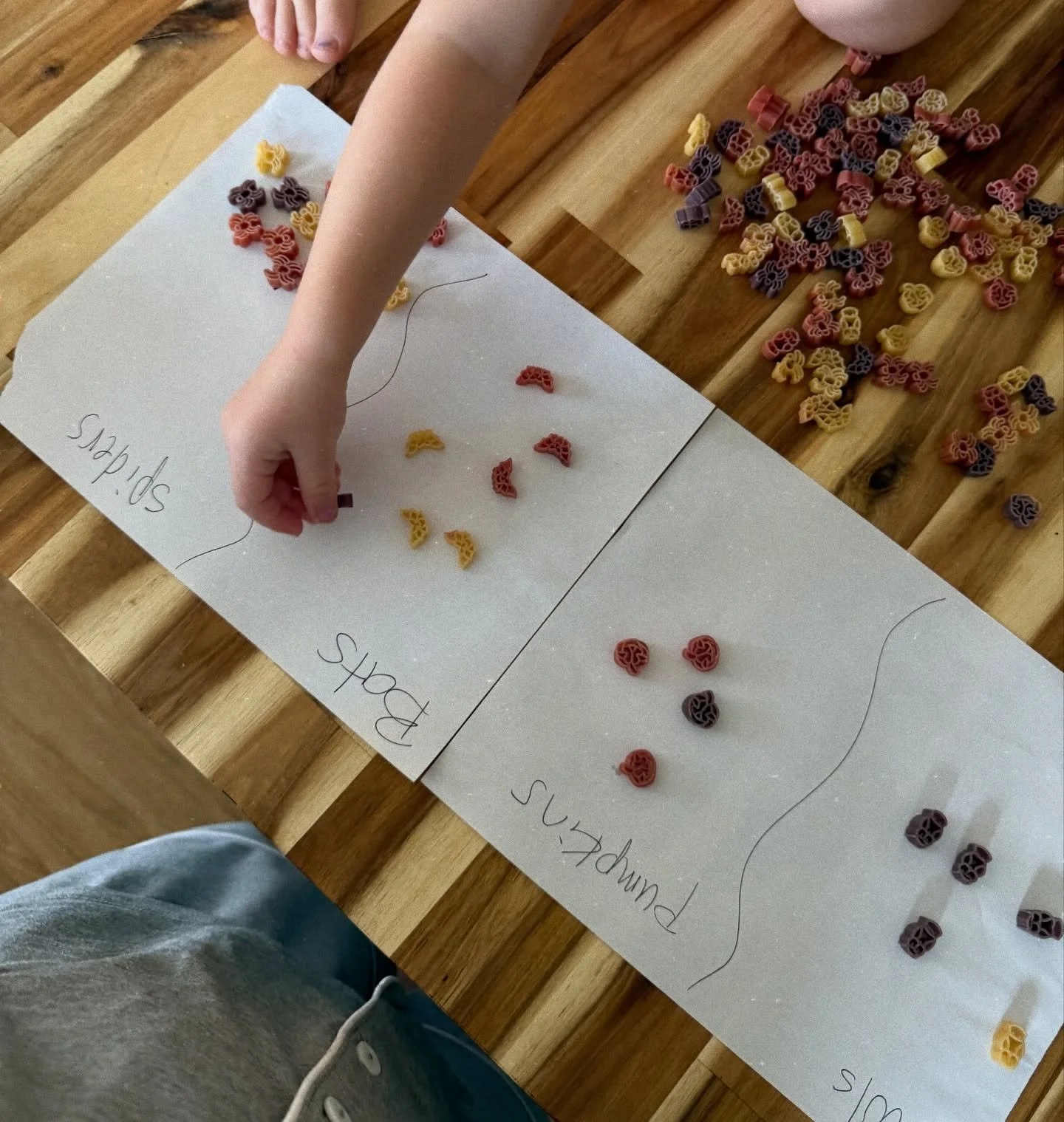 Parenting doesn&rsquo;t have to be pretty.

It doesn&rsquo;t have to be color-coordinated or Pinterest-approved.
Some days it&rsquo;s just a bag of $2 Halloween pasta from Aldi and a few quiet minutes while they sort bats from pumpkins.

That&rsquo;s