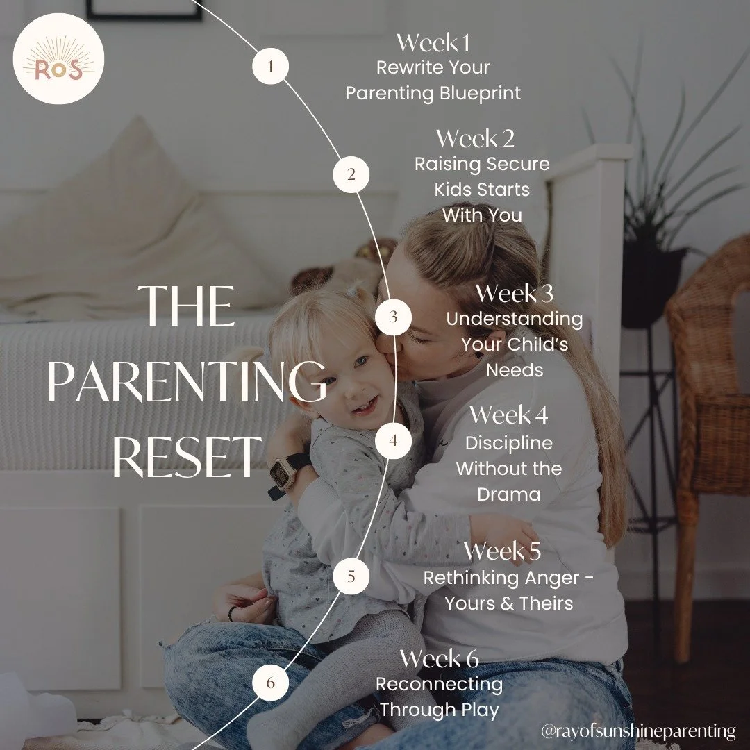 🌤️ The Parenting Reset starts TOMORROW!

If you&rsquo;ve been meaning to break the cycle of yelling, guilt, and shutdowns &mdash; this is your moment.

Over the next 6 weeks, you&rsquo;ll learn how to parent with more calm, connection, and clarity:
