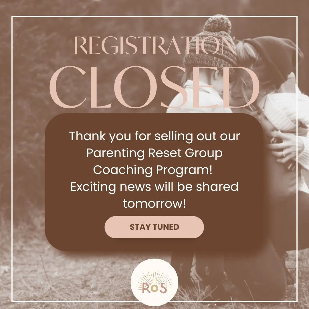 🌞 Our Parenting Reset Group Coaching Program is officially FULL! 🎉 We&rsquo;re so grateful for this amazing community of parents ready to grow, reset, and reconnect. 💛

✨ But don&rsquo;t worry &mdash; if you missed a spot, we&rsquo;ve got somethin