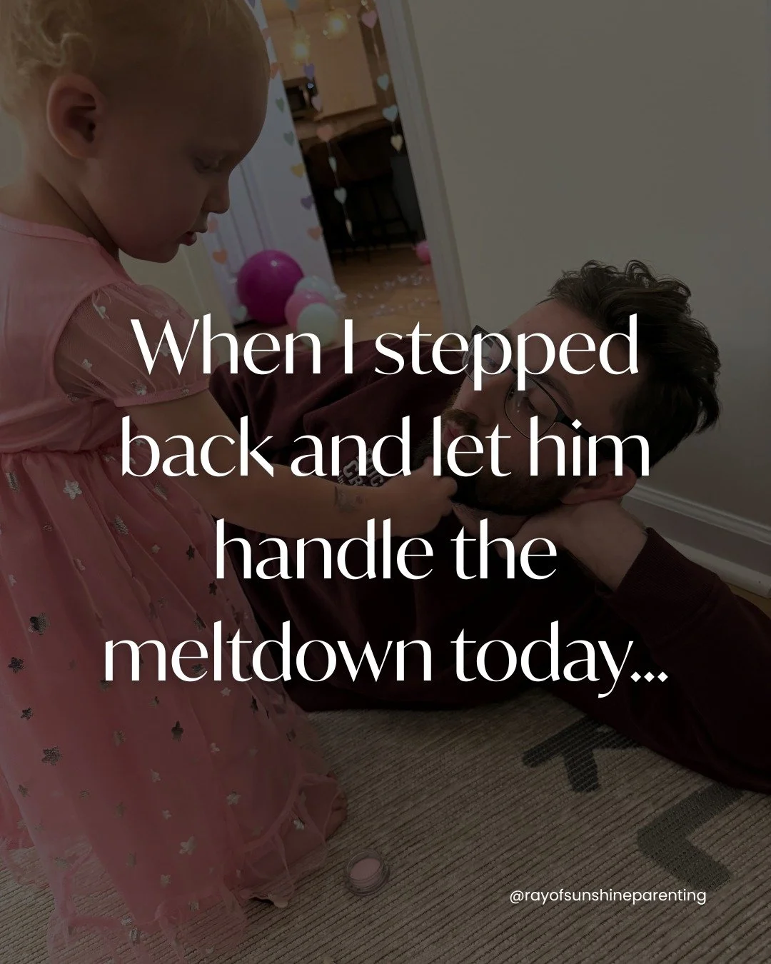 I&rsquo;m usually the one who handles meltdowns &mdash; mostly because I&rsquo;ve studied it, practiced it, and honestly&hellip; it just feels easier to jump in.

But today I didn&rsquo;t.
And watching Matt stay calm, validate her, and still back up 