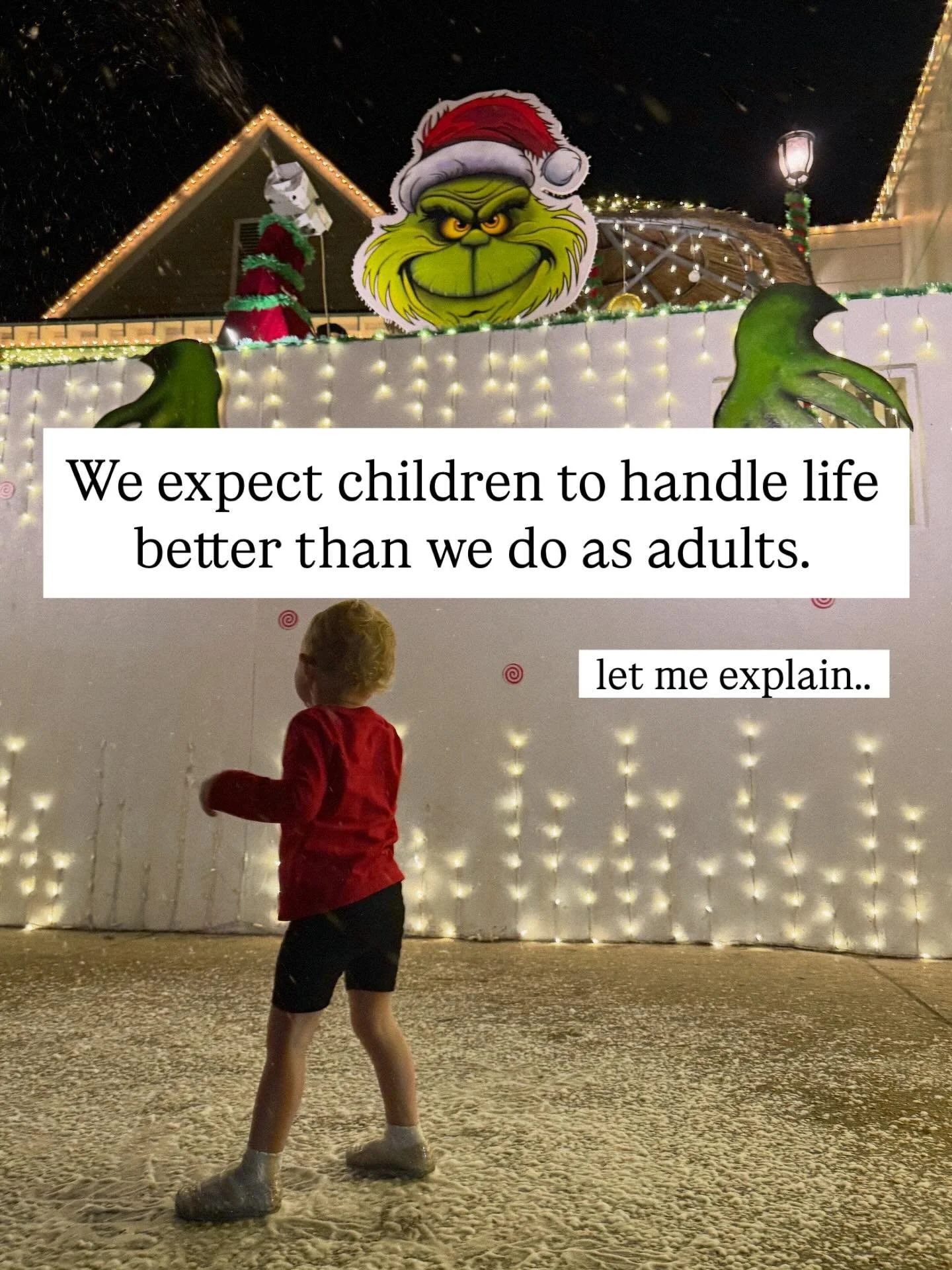 Structure keeps them safe. 
Rules give them boundaries. 
But perfection? 
That&rsquo;s not a requirement for being human&mdash;and it shouldn&rsquo;t be one for them either.

Our kids are watching us. 
They see us mess up, get frustrated, need breaks