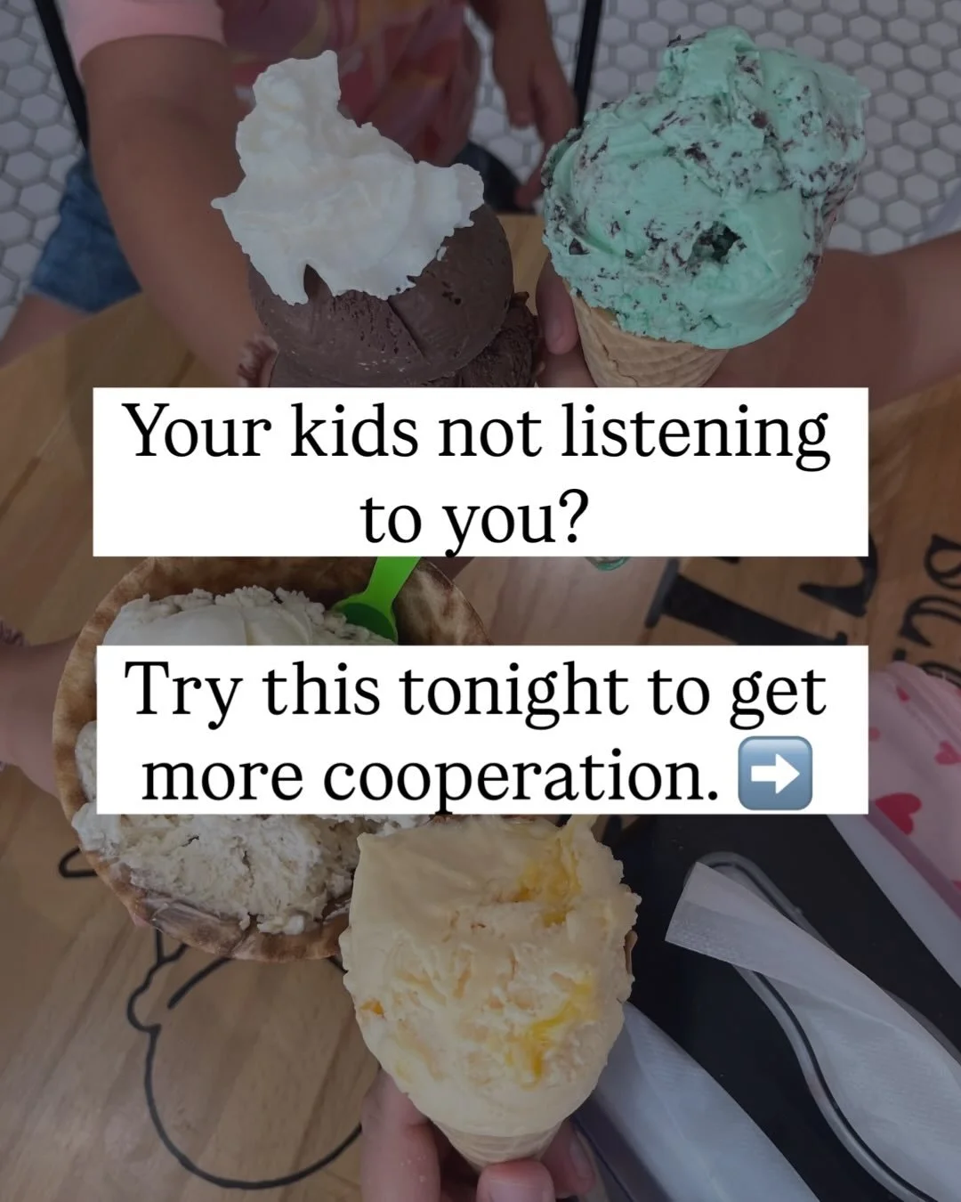 Do this tonight &mdash; then come back and tell me if it worked 💅

Comment LISTEN and I&rsquo;ll send you the details on Parenting Reset to help you reduce power struggles, set clear limits without threats, and get more calm cooperation through conn