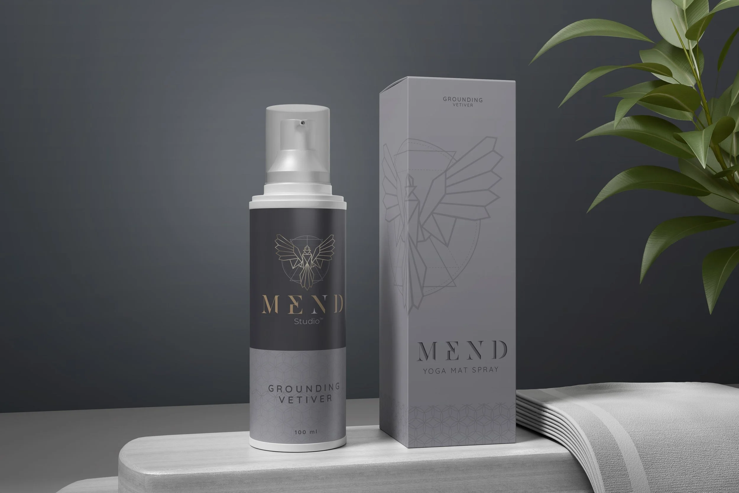 Package design for a yoga studio located in Brookfield, WI