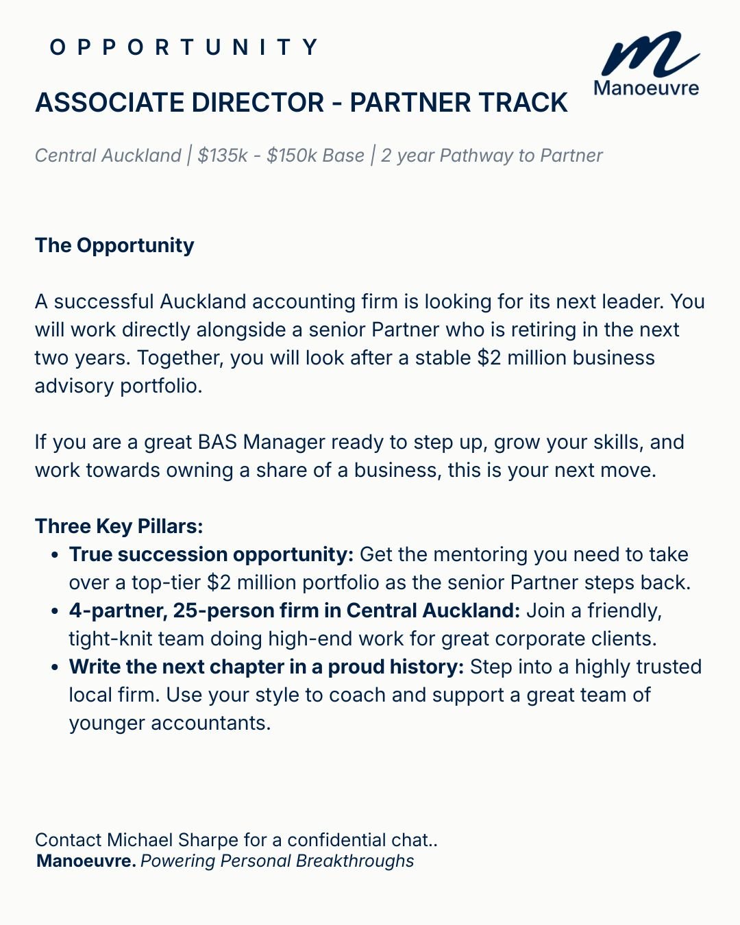 ASSOCIATE DIRECTOR - PARTNER TRACK