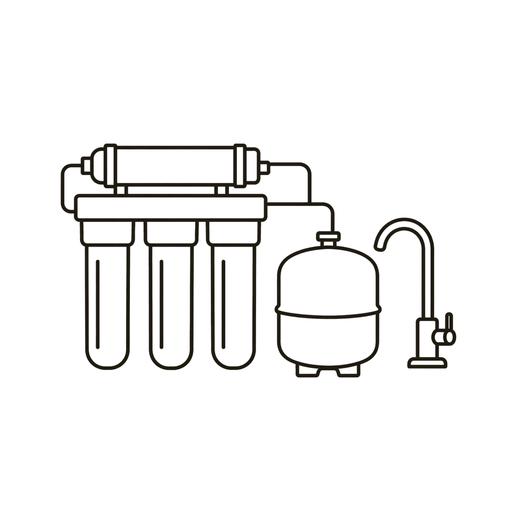 Diagram of a mechanical device with interconnected components, including cylinders, pipes, and a wheel.