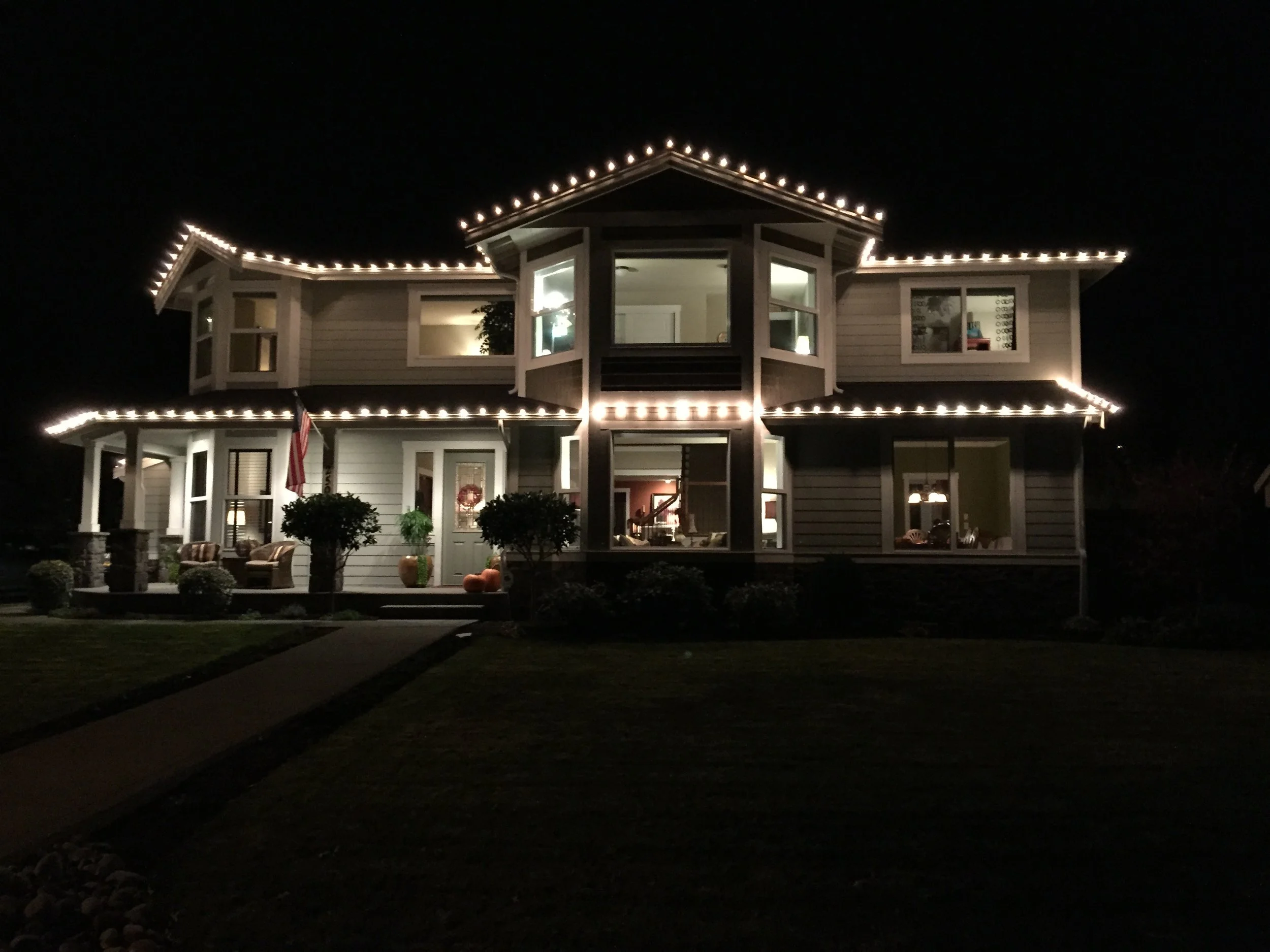 Beautiful Day installs beautiful, professional Christmas lighting on commercial and residential properties.