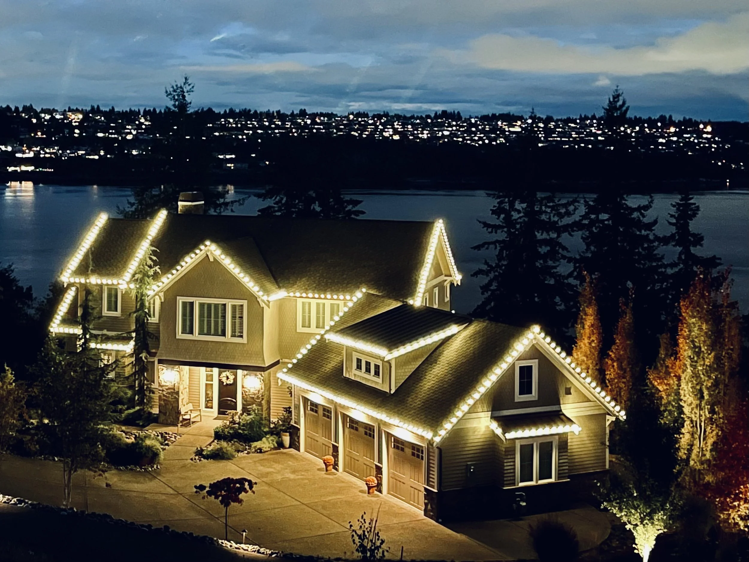 Beautiful Day installs beautiful, professional Christmas lighting on commercial and residential properties.