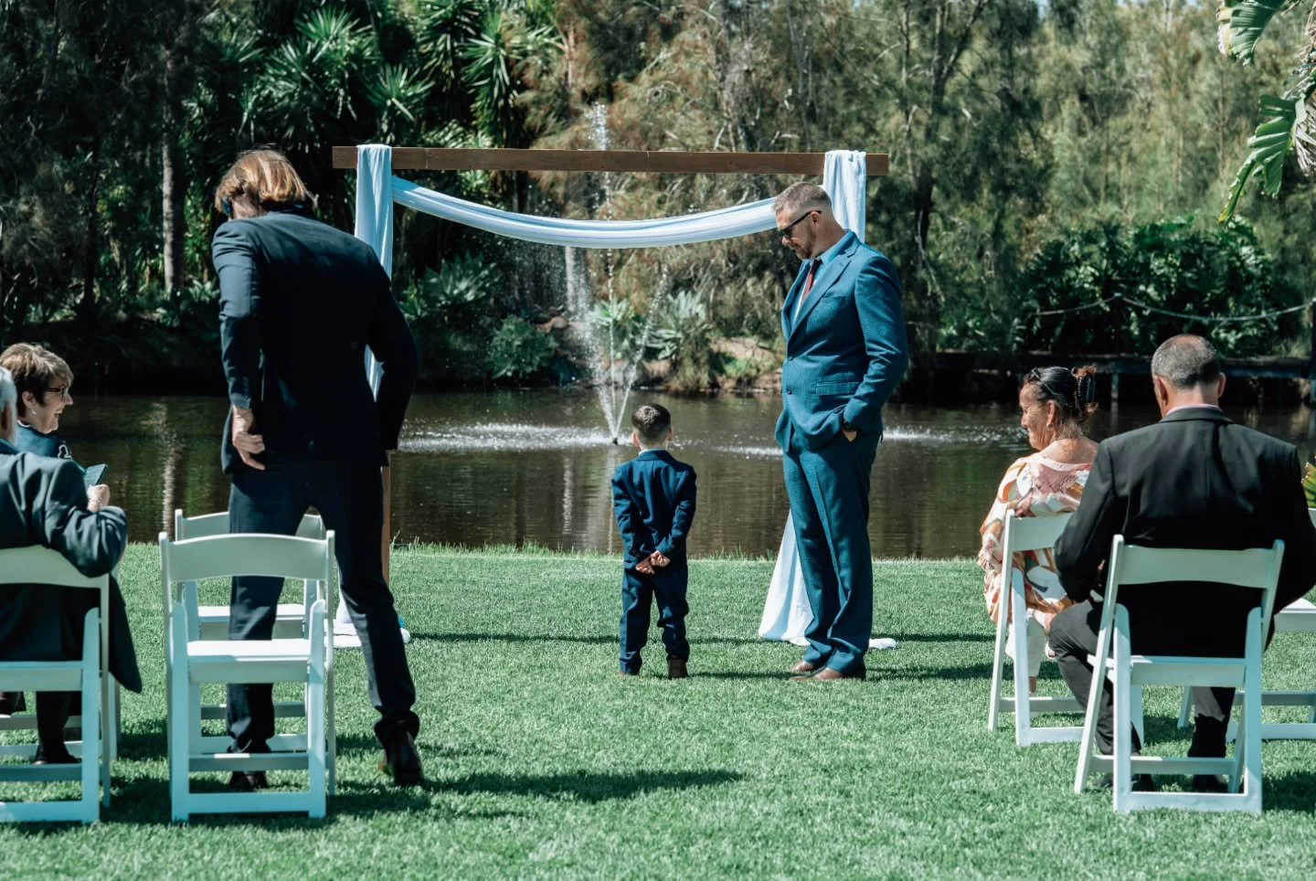 Waiting for his Mumma to come down the isle. Kids at ceremonies can look so cute 😍🥰