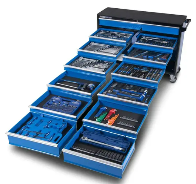 KINCROME Evolution TFL Tool Trolley 494 Piece 13 Drawer Extra Wide w. Trolley P1730