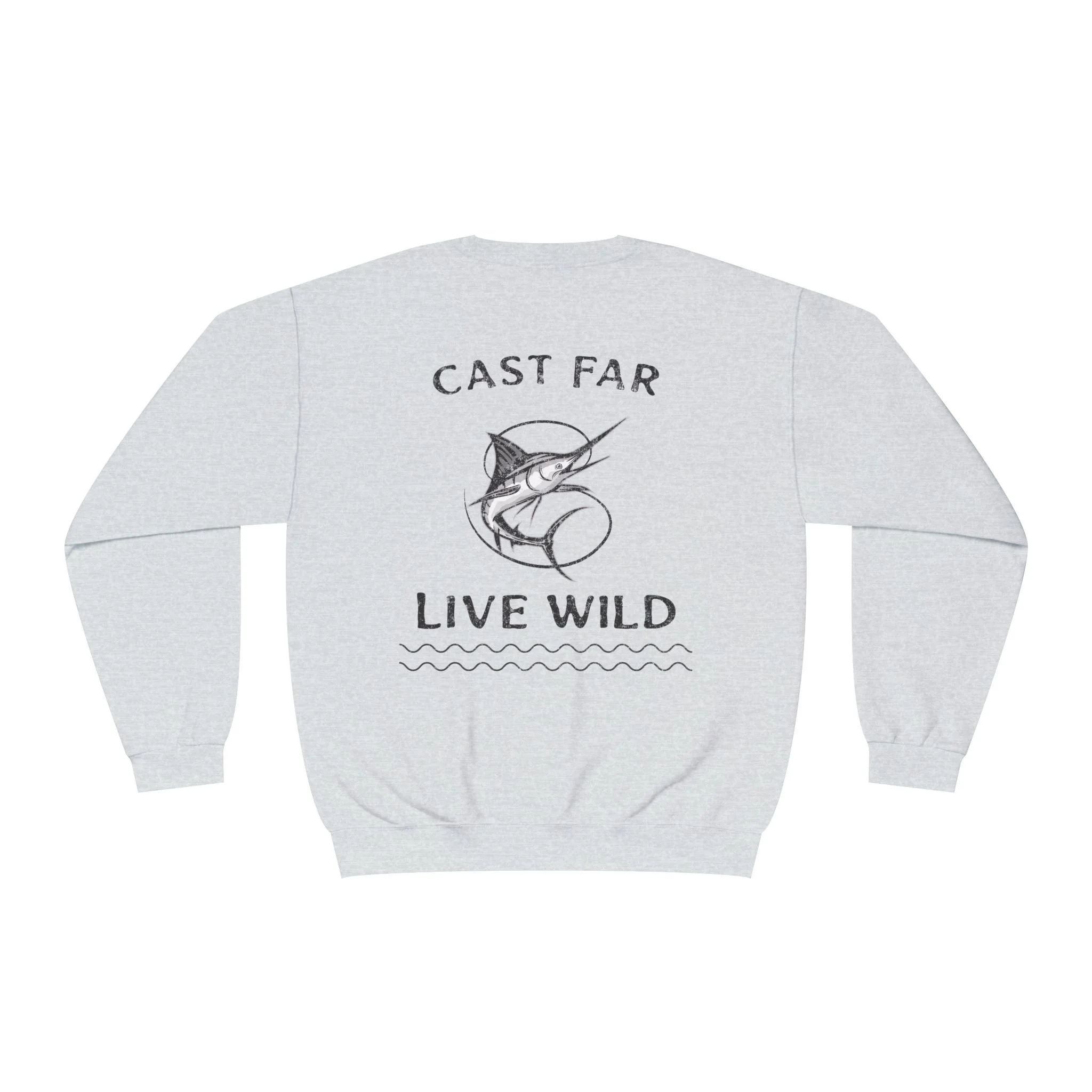 Crewneck Sweatshirt with I've Gwon Fishing Patch Design
