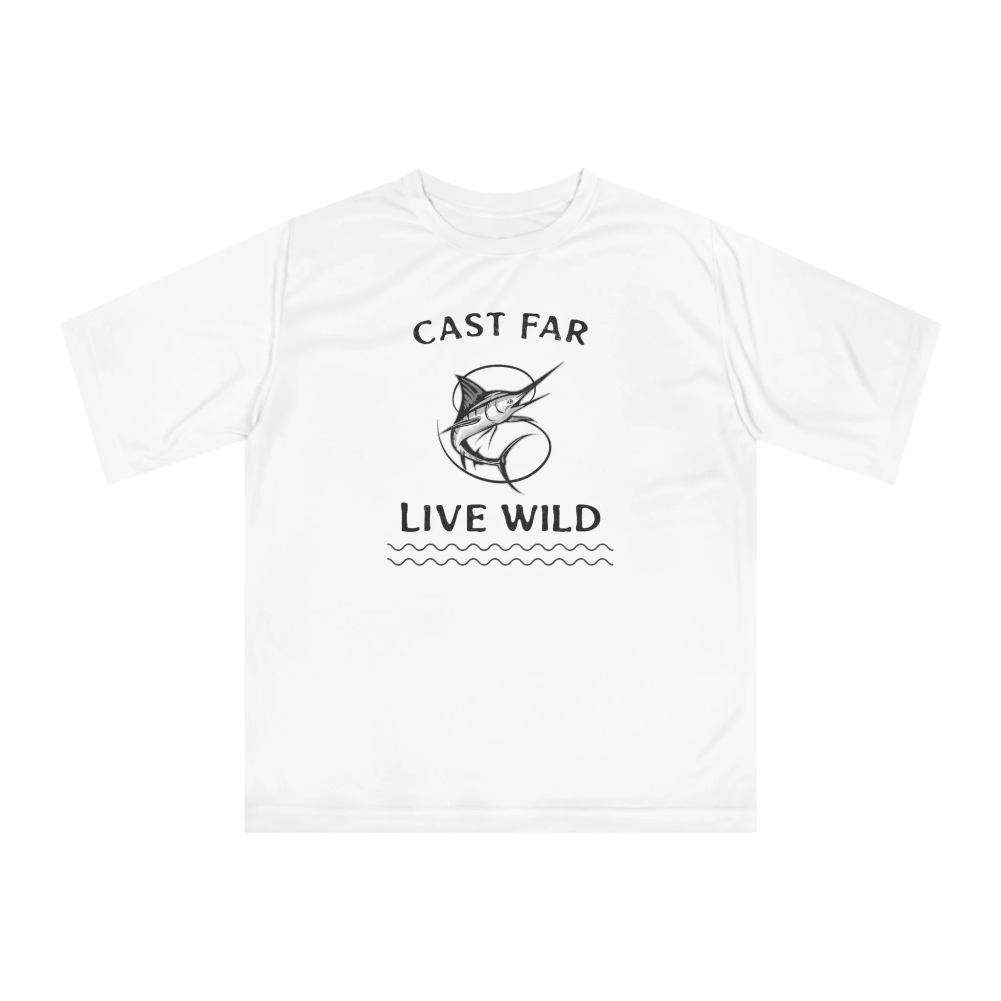 Fisherman's Cast Far Live Wild Performance T-shirt