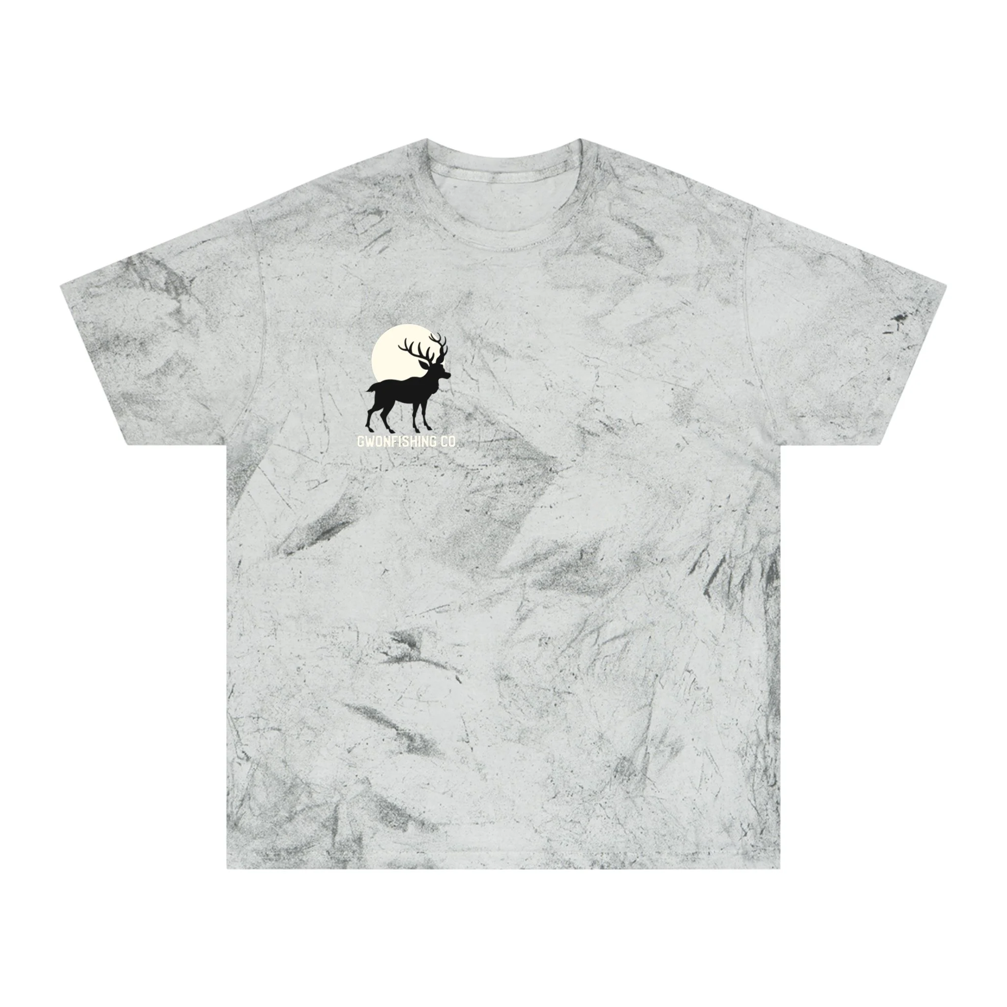 Color Blast T-Shirt with Buck Design