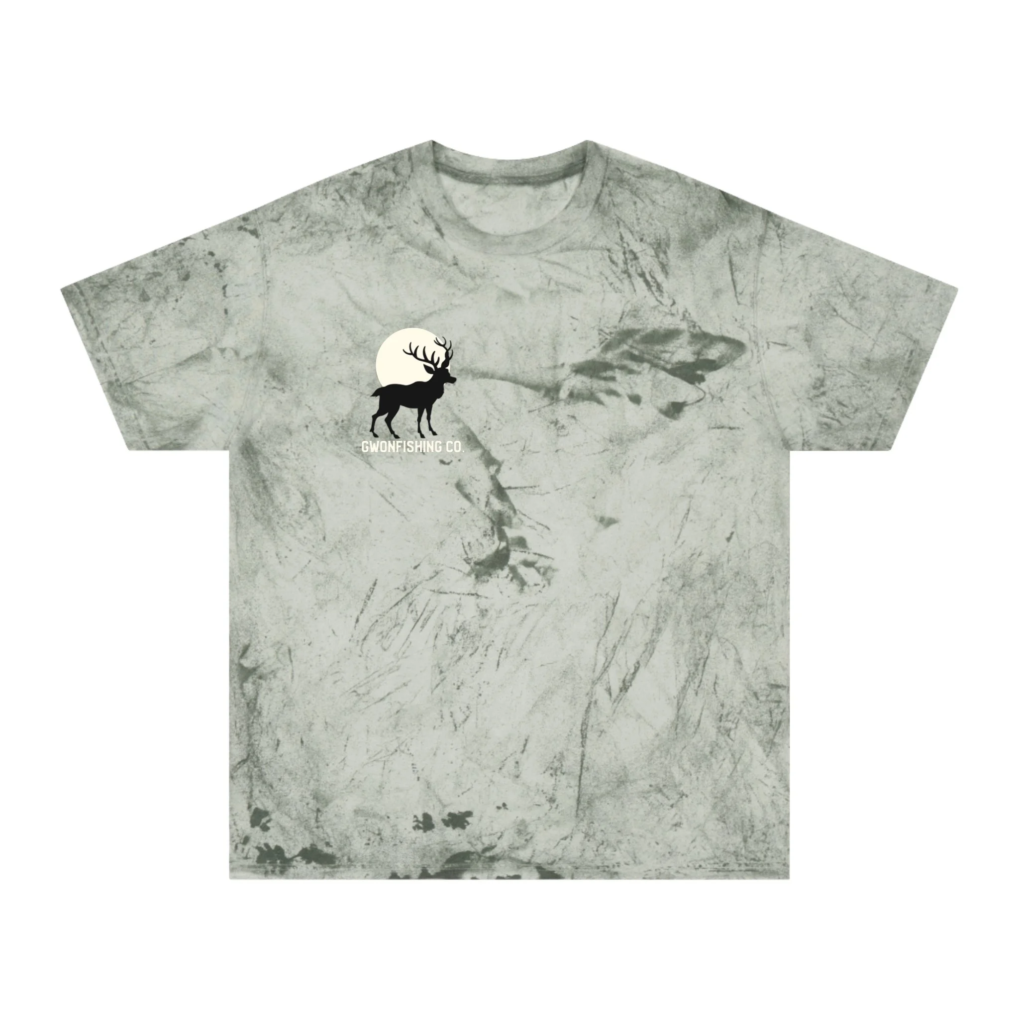 Color Blast T-Shirt with Buck Design