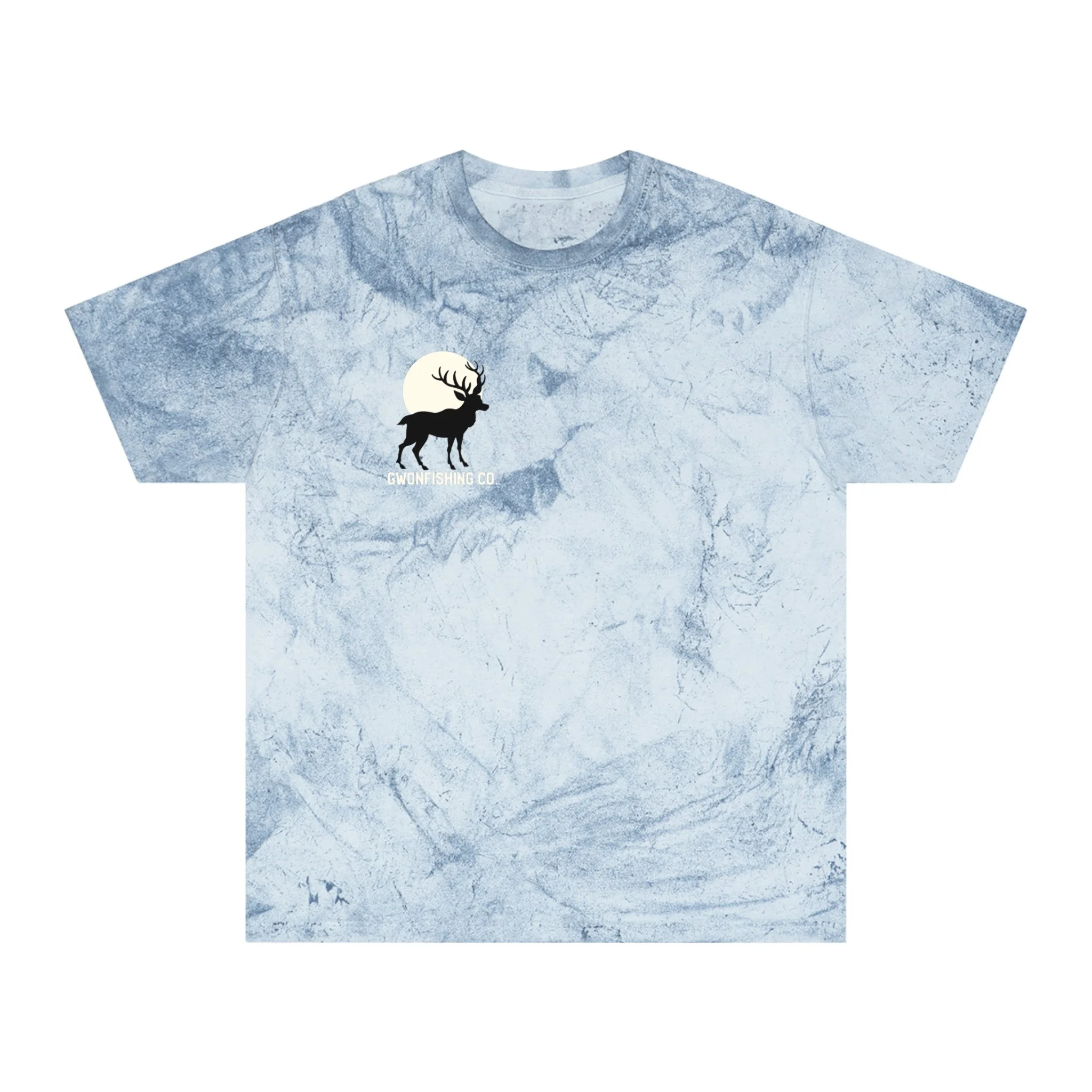 Color Blast T-Shirt with Buck Design