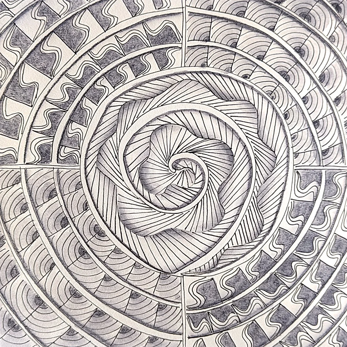 Mindful Meanders with Spirals and Lattices