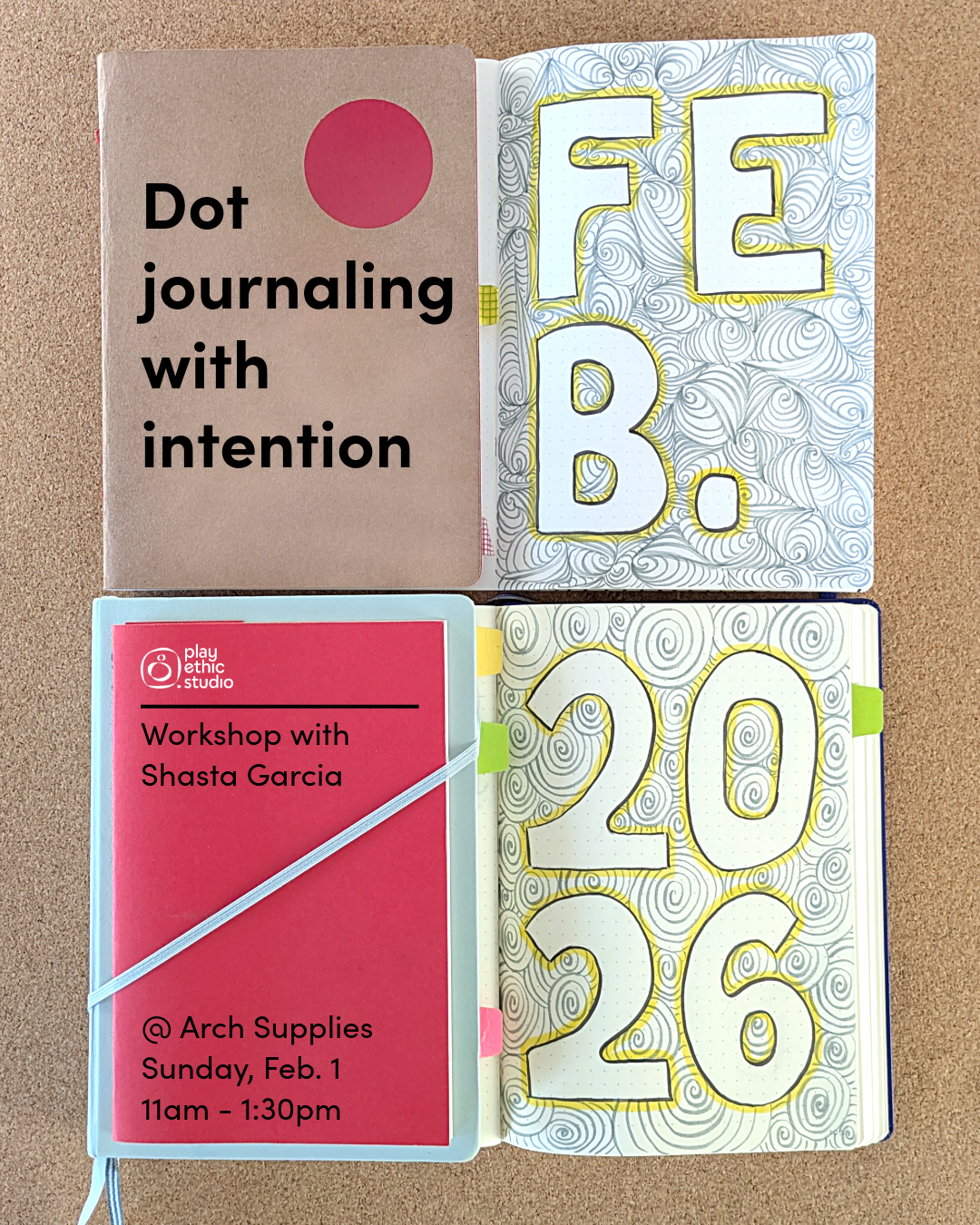 Flyer for Feb 1, 2026 workshop at Arch Supplies