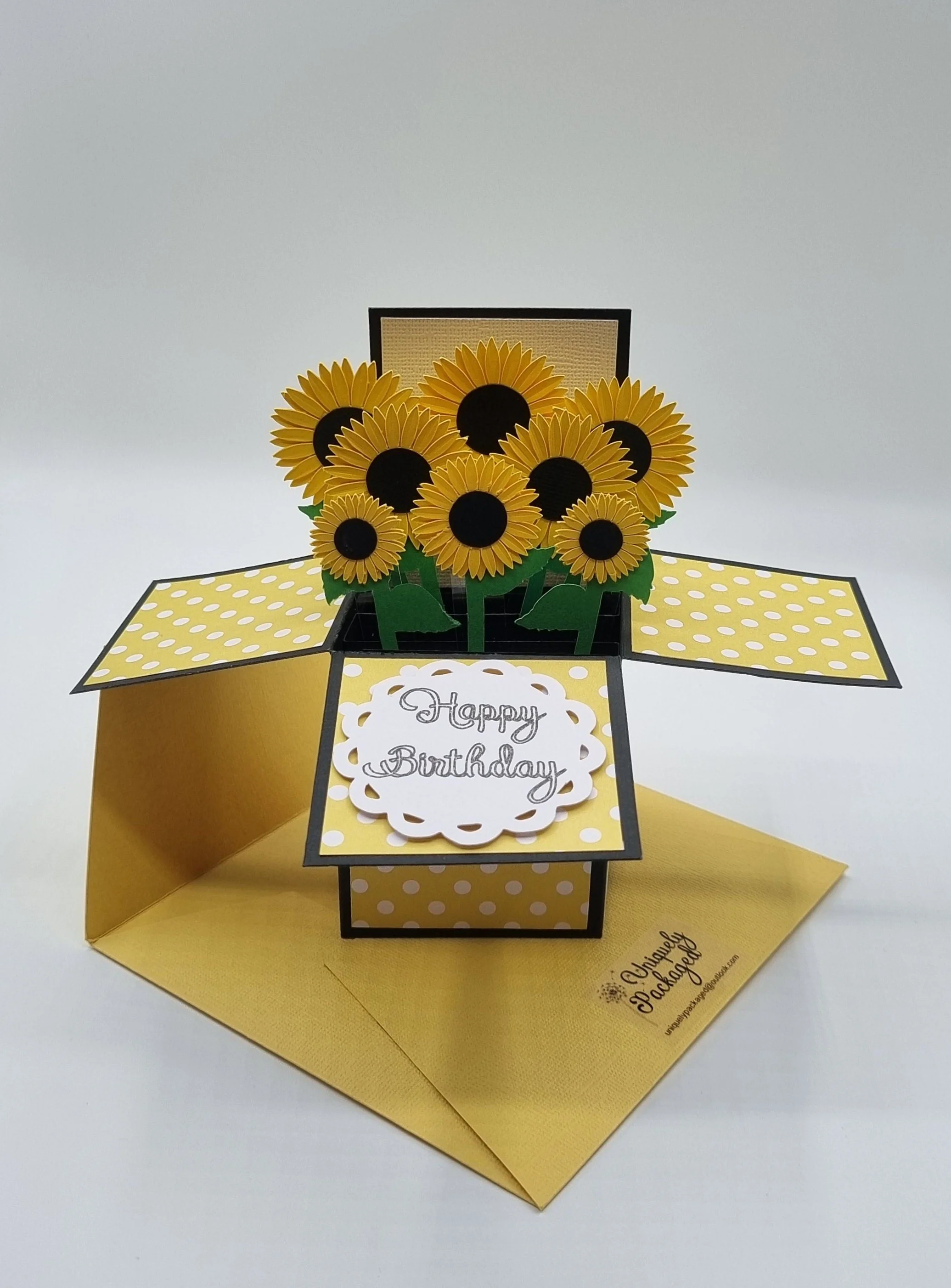 Paper Pop up card featuring Sunflowers