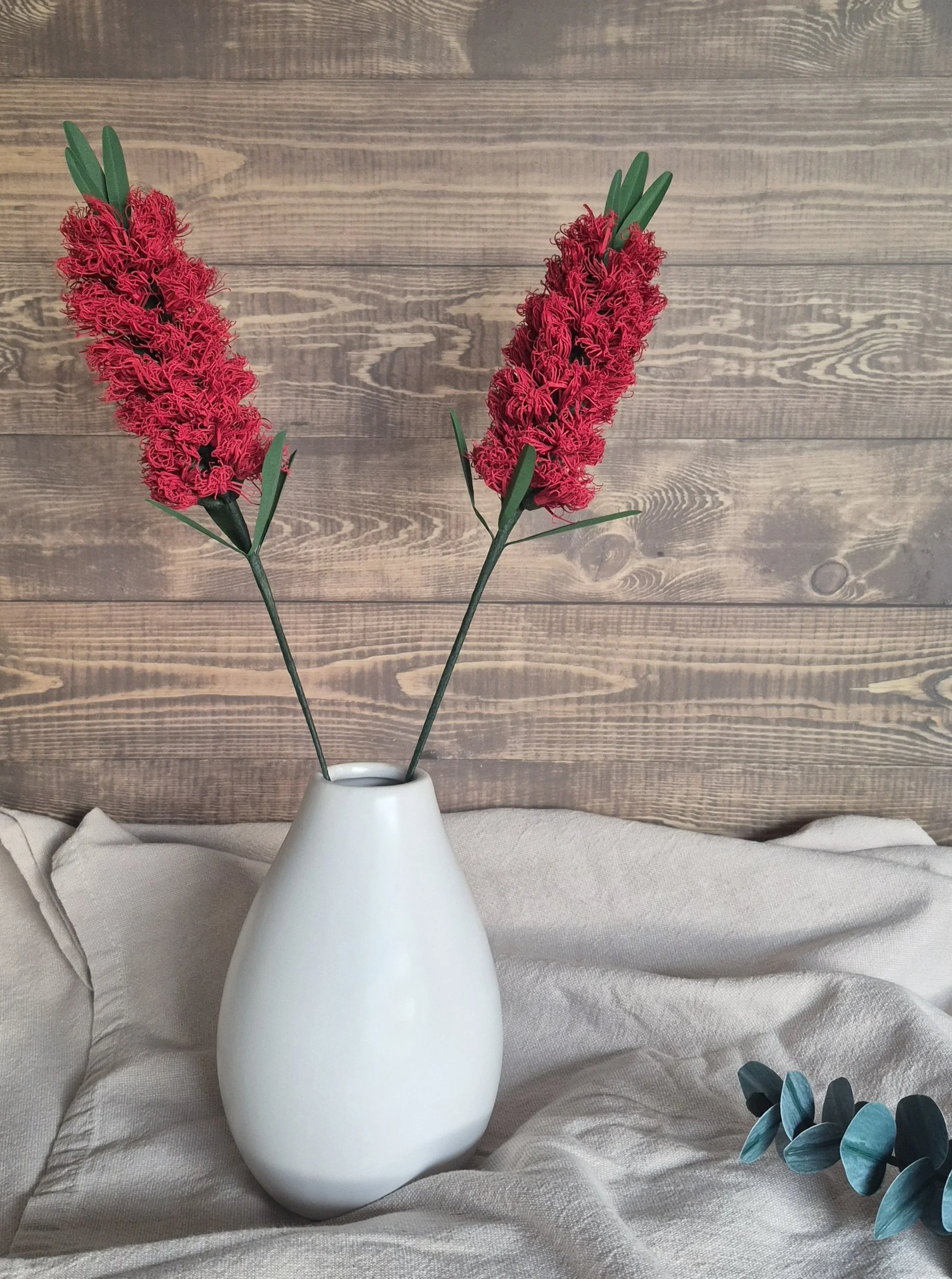 Handmade Paper Red Bottle Brush