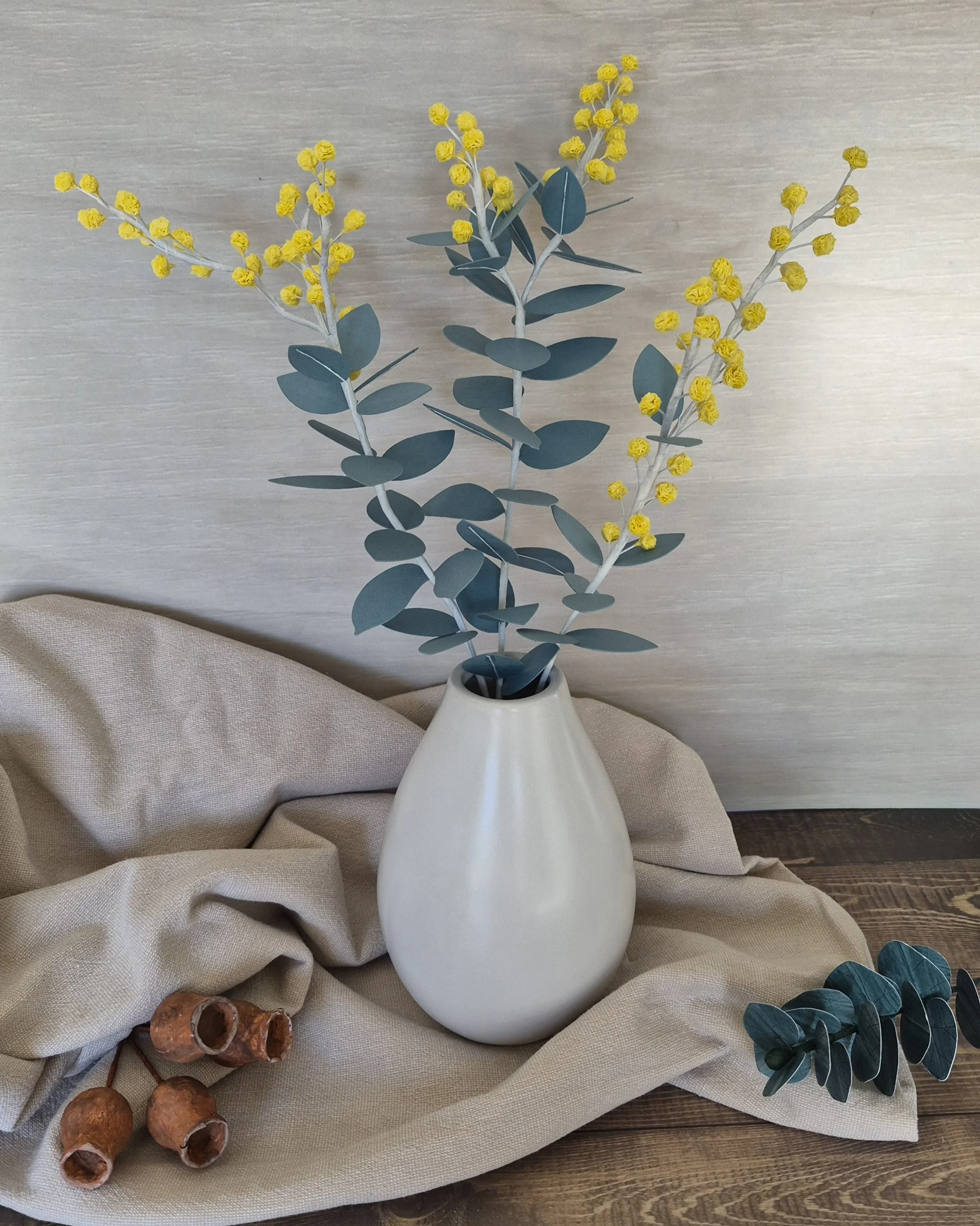 Handmade Paper Wattle Flower