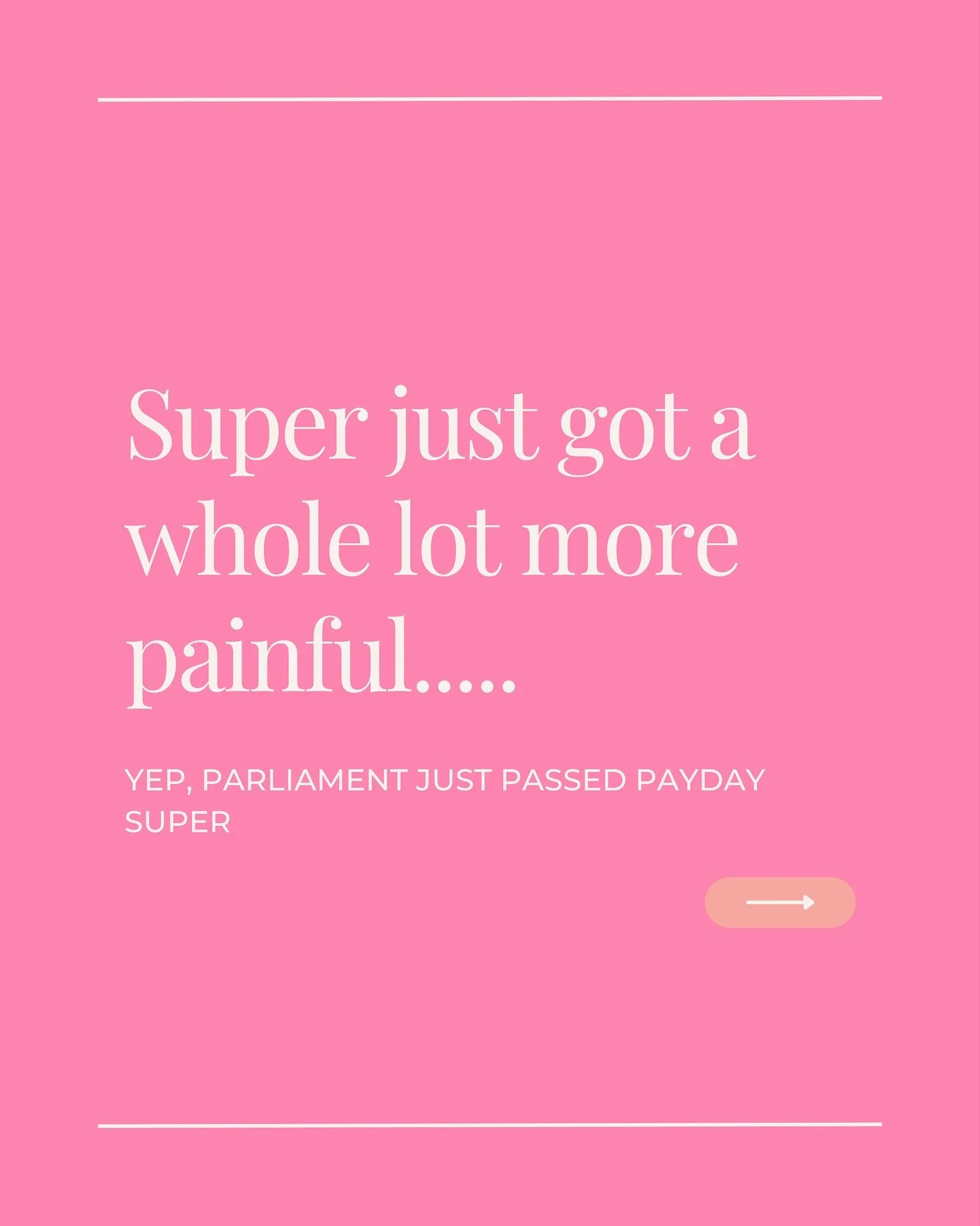 💥 Payday Super is officially law.

From 1 July 2026, super must be paid at the same time as wages&hellip;. not quarterly.

For business owners, this is a big shift for cashflow.
If you pay wages, including your own, you&rsquo;ll feel it every payday