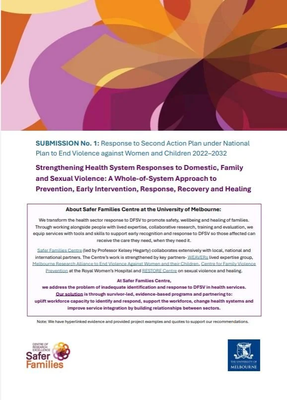 Submission response to Second Action Plan under National Plan to End Violence against Women and Children 2022–2032