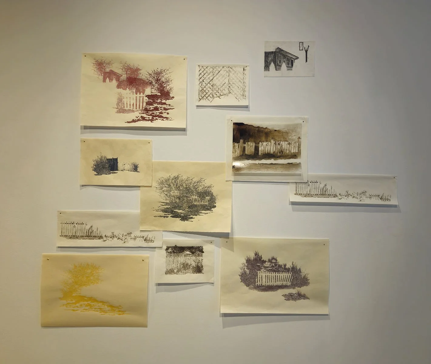 Salon/collage Wall: Drawings and Prints. 2025-2026