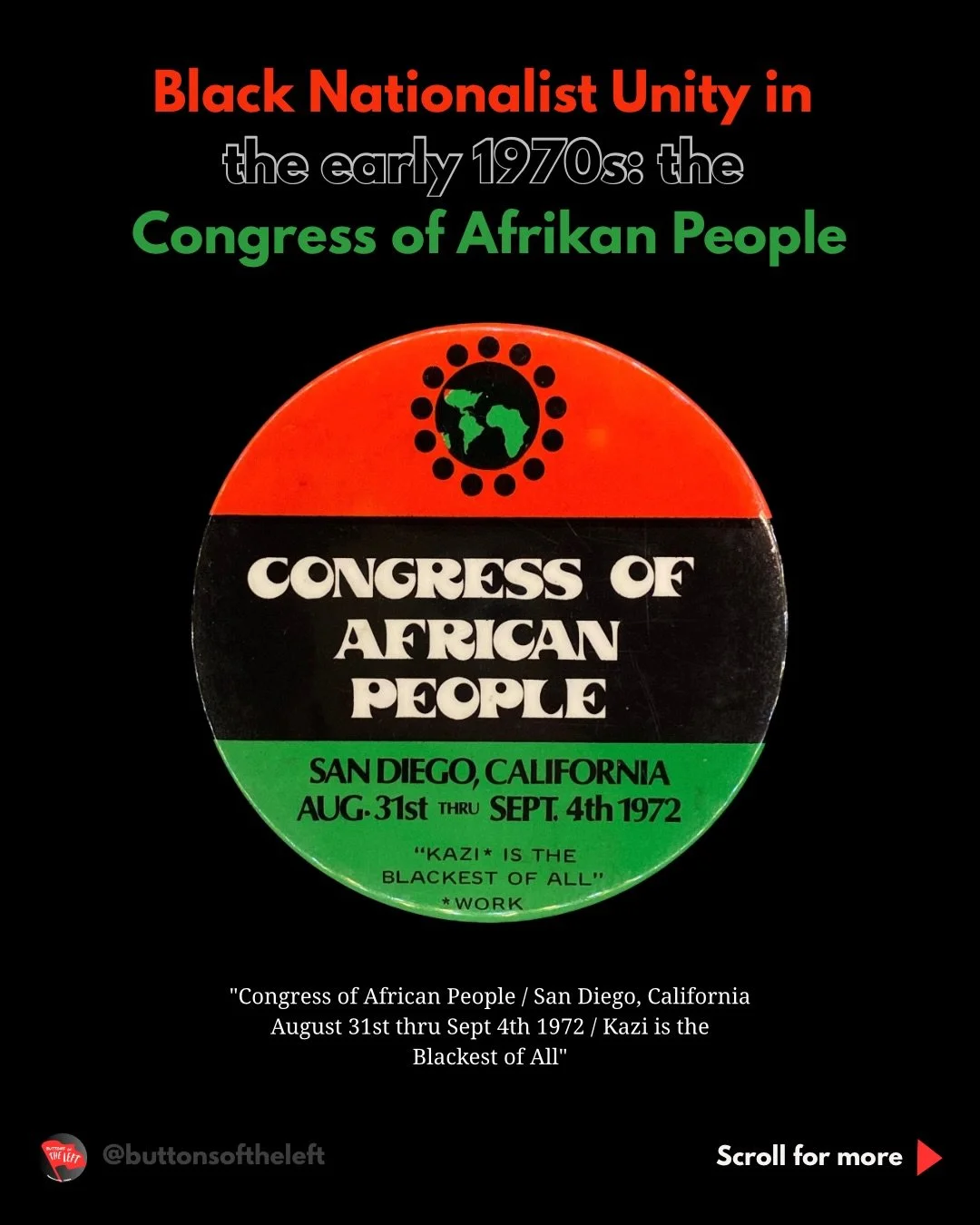 From 1967 through the early 1970s, a wave of conferences and congresses sought to unite various organizations and trends within the Black Power and Pan-Africanist movements. Among these were the Newark Black Power Conference, the 1969 Black and Puert