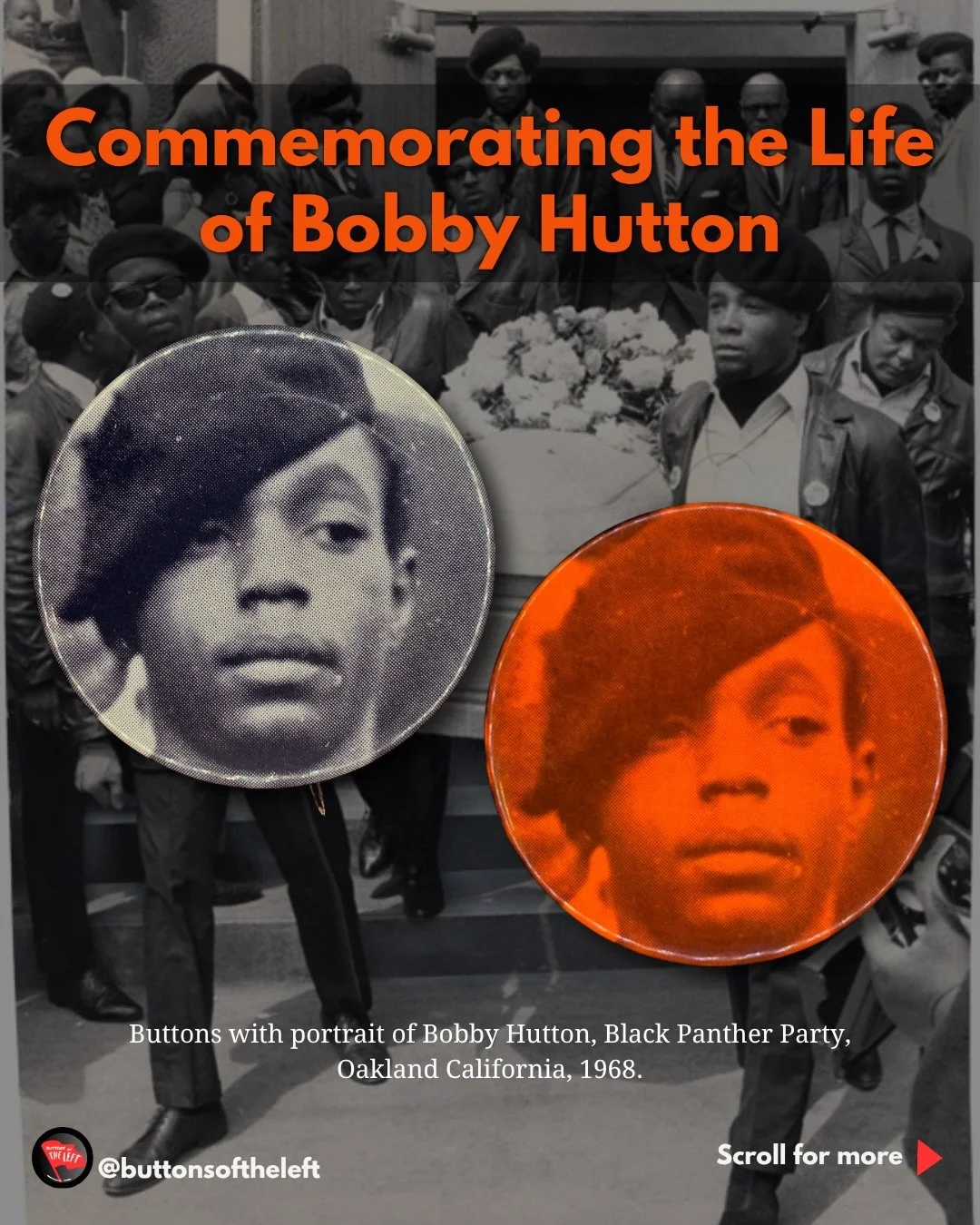 &ldquo;Lil Bobby&rdquo; Hutton, the first recruit (in 1966) and treasurer of the Black Panther Party, was killed by Oakland police on April 6, 1968. He was just 17 years old. 

During widespread rioting that followed Martin Luther King, Jr.&rsquo;s a