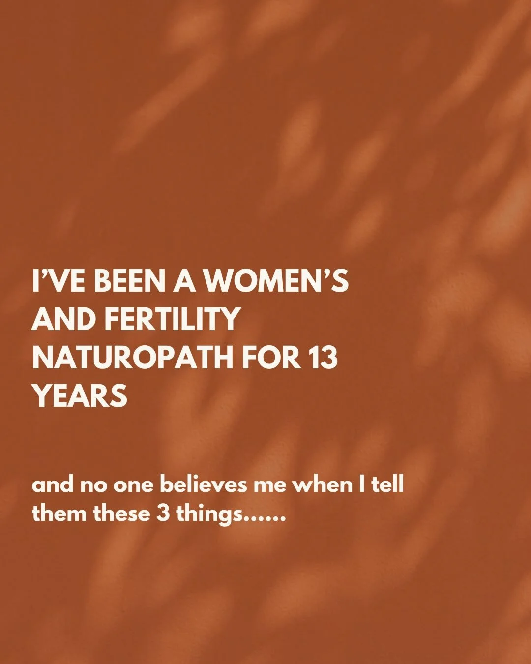 I&rsquo;ve been a women&rsquo;s + fertility naturopath for 13 years&hellip;

And no one believes me when I say these 3 things:

1.	Iron infusions often cause more harm than good.
Most women don&rsquo;t need them, even in pregnancy.

	2.	Vitamin D isn