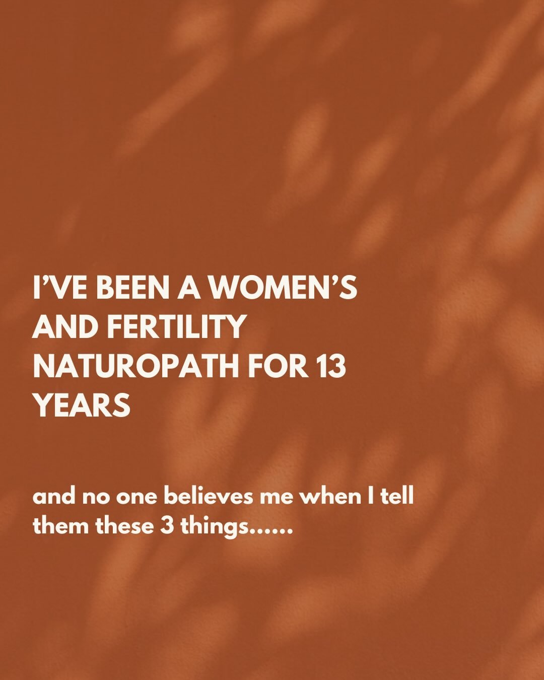 I&rsquo;ve been a women&rsquo;s + fertility naturopath for 13 years&hellip;

And no one believes me when I say these 3 things:

1.	Iron infusions often cause more harm than good.
Most women don&rsquo;t need them, even in pregnancy.

	2.	Vitamin D isn